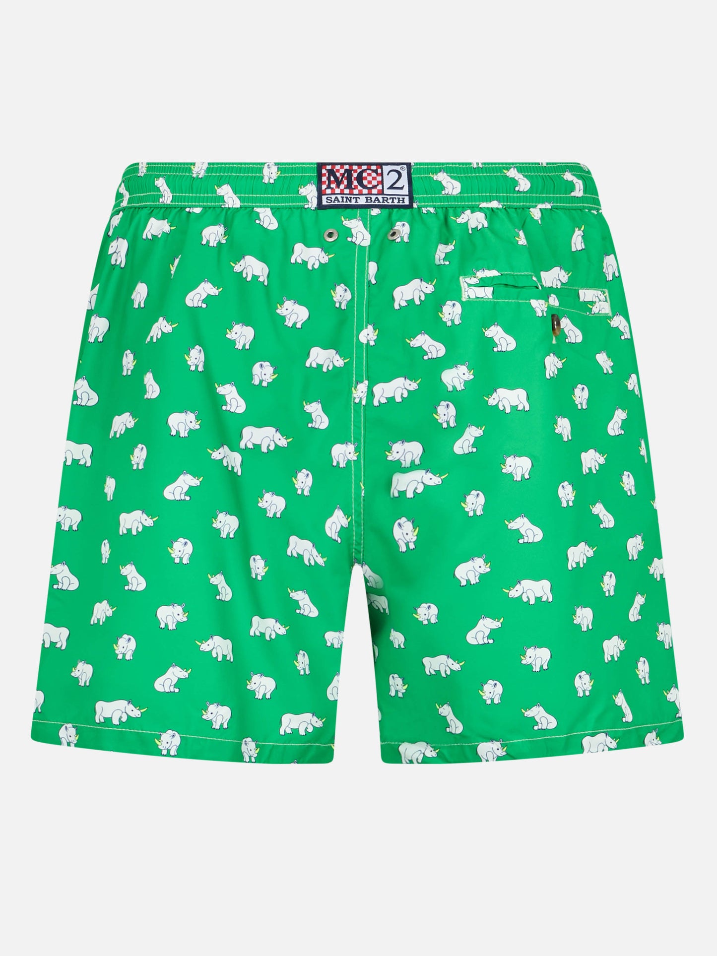 Man lightweight fabric swim-shorts Lighting Micro Fantasy with padel print - MC2 Saint Barth