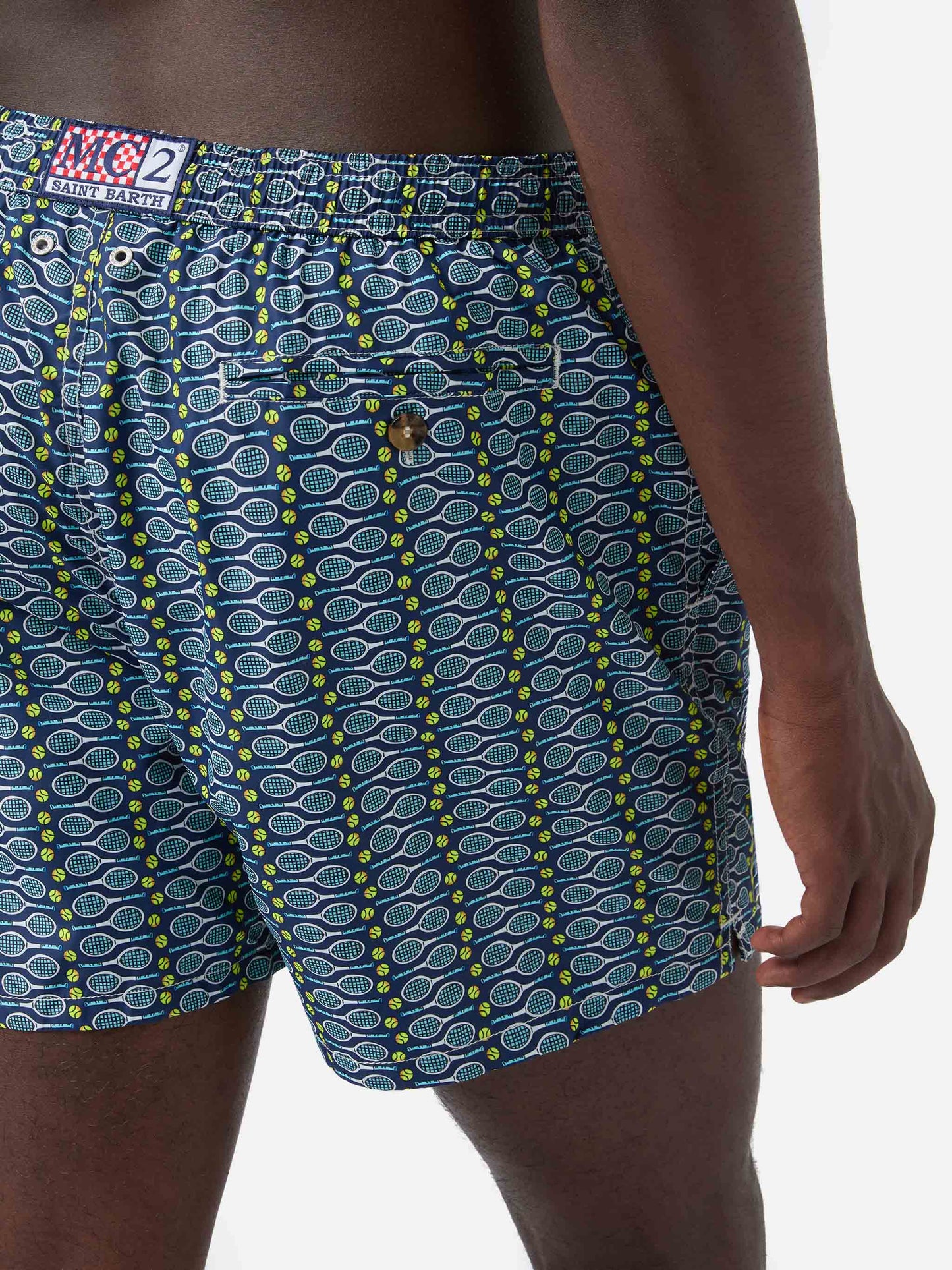 Lighting Micro Fantasy Badeshorts mit Tennis-Print