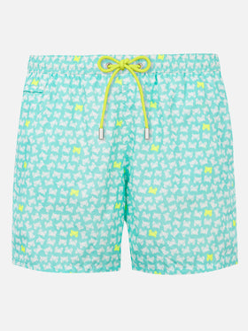 Man light fabric swim shorts with crabs print - MC2 Saint Barth