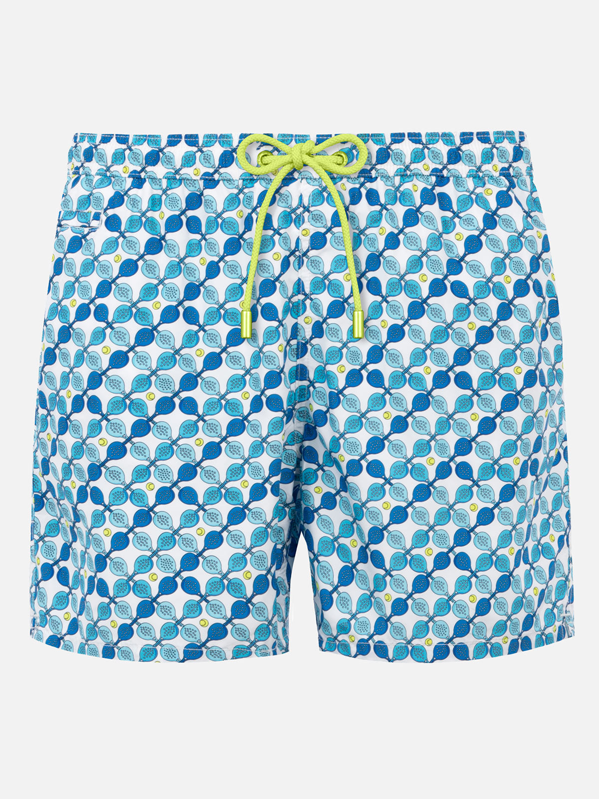 Man light fabric swim shorts with padel rackets print - MC2 Saint Barth