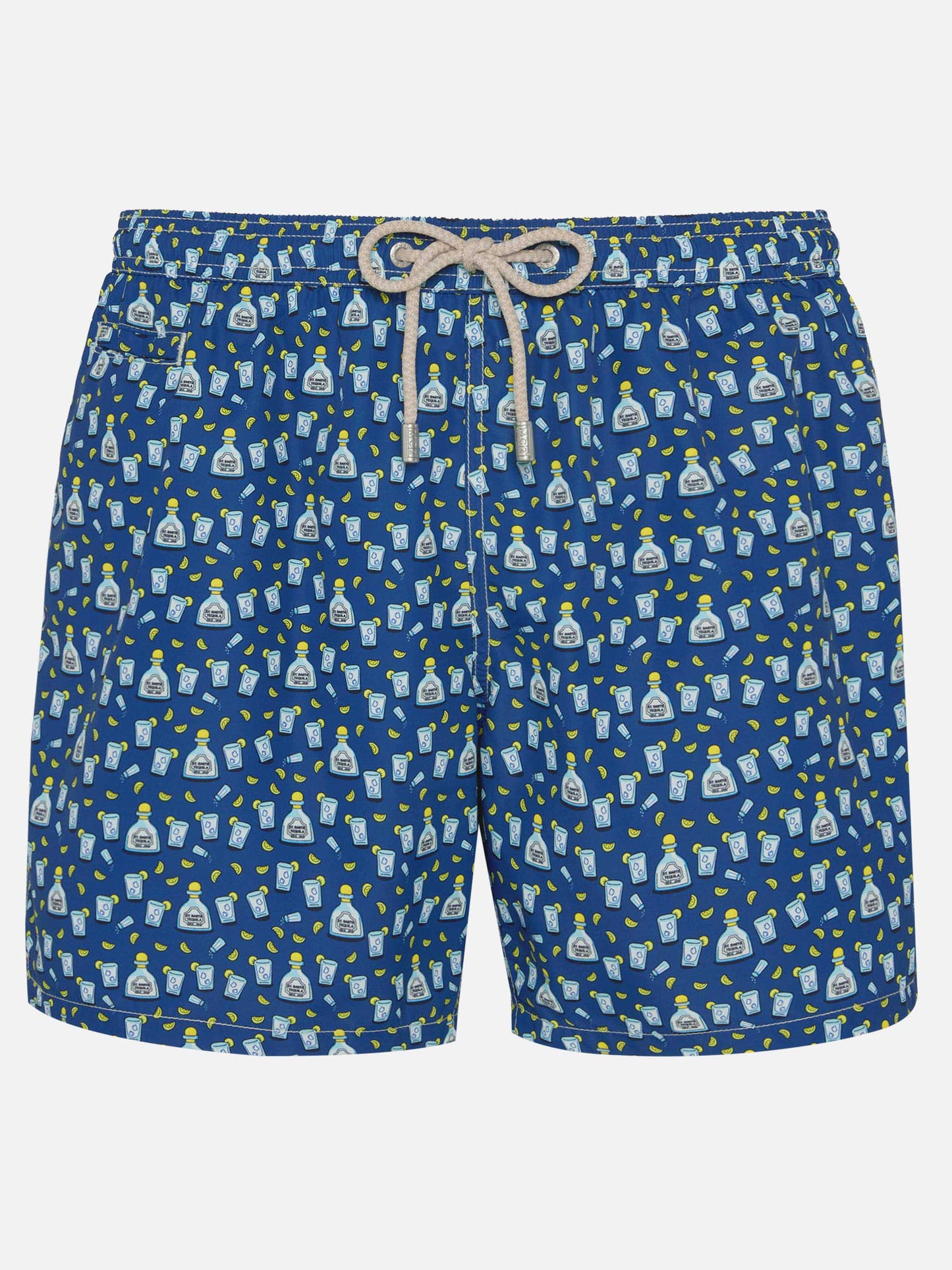 Herren-Badeshorts aus leichtem Stoff mit Tequila-Aufdruck