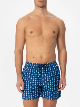 Man light fabric swim shorts with Napoli logo print | SSC NAPOLI SPECIAL EDITION - MC2 Saint Barth