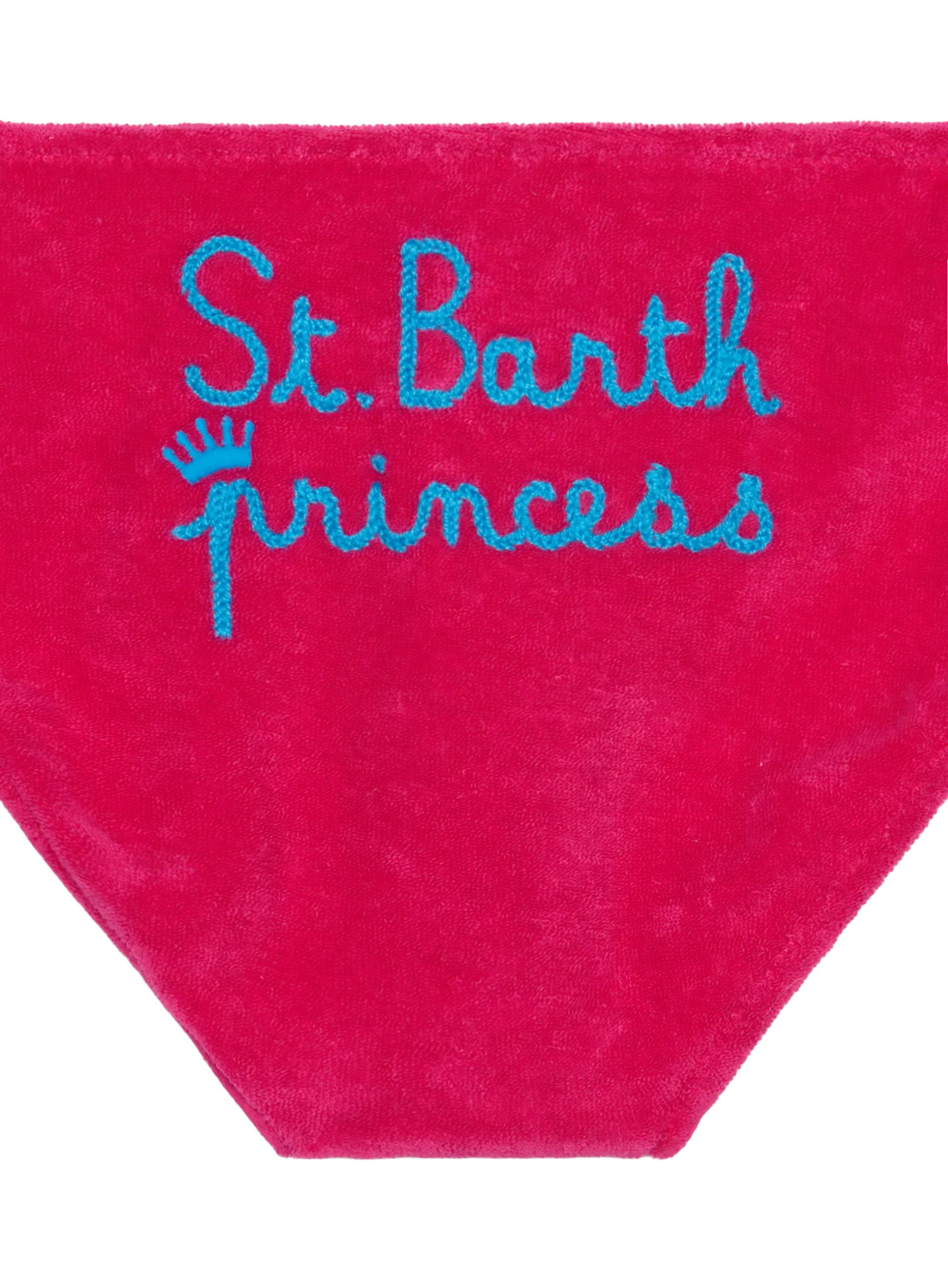 Girl fucsia swim briefs with embroidery - MC2 Saint Barth