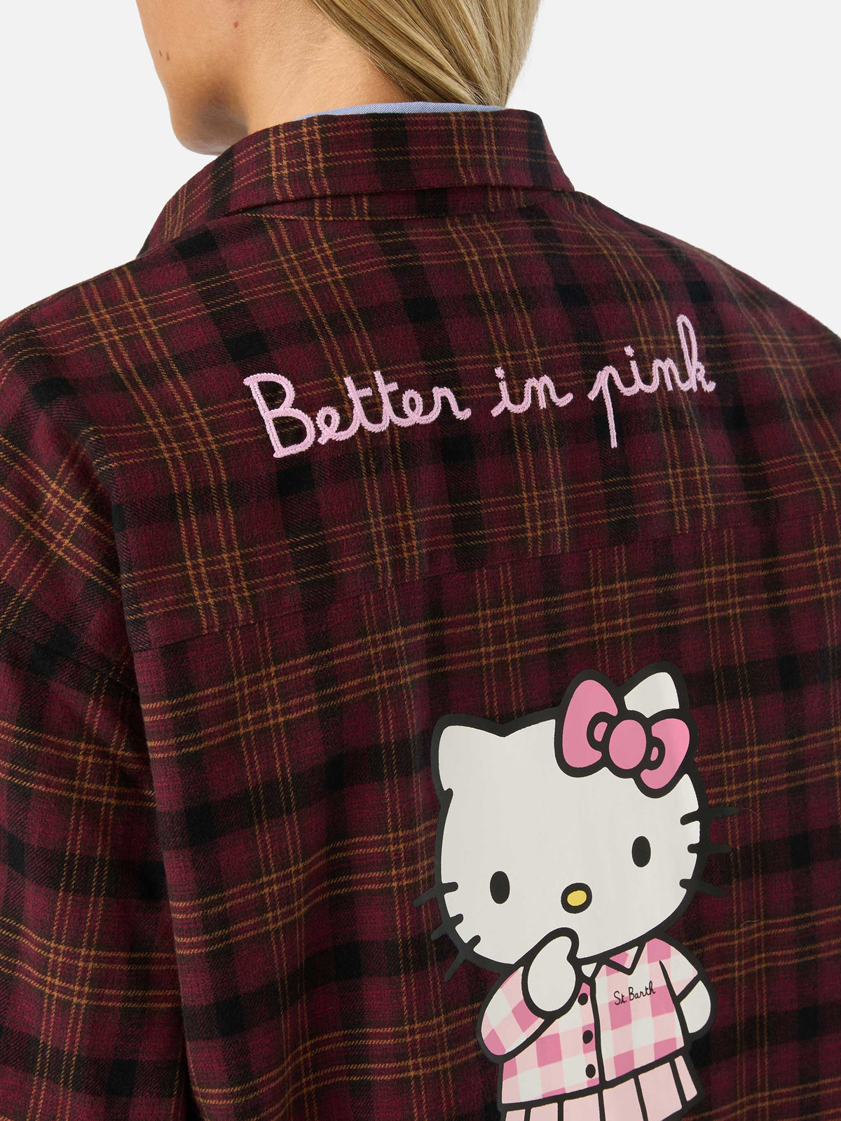 Chemise en flanelle de coton Lully avec broderie Hello Kitty | Special edition