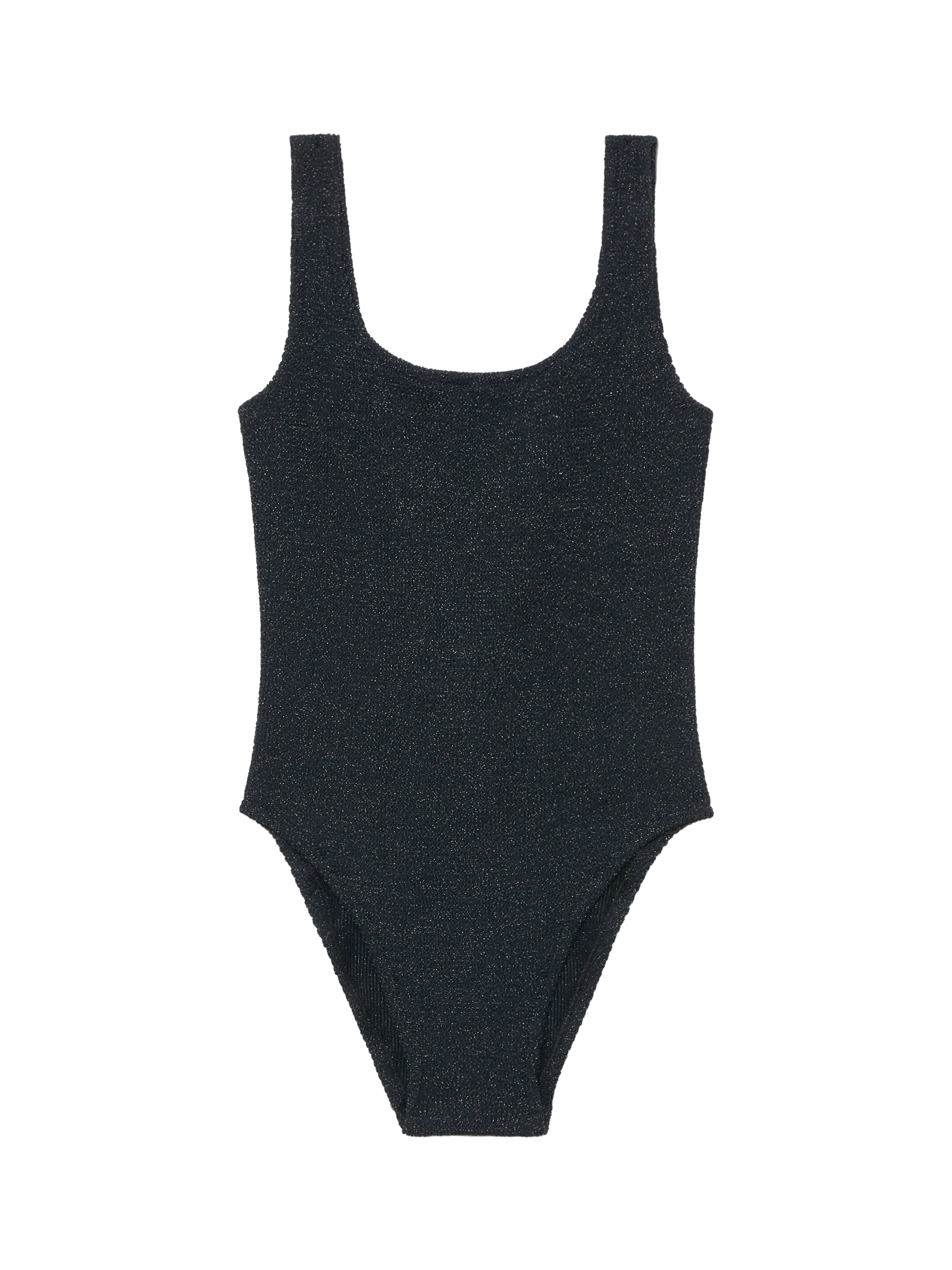Lora crinkle lurex black one-piece swimsuit - MC2 Saint Barth