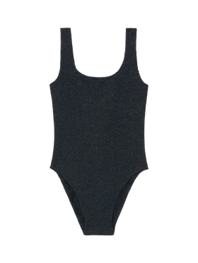 Lora crinkle lurex black one-piece swimsuit - MC2 Saint Barth