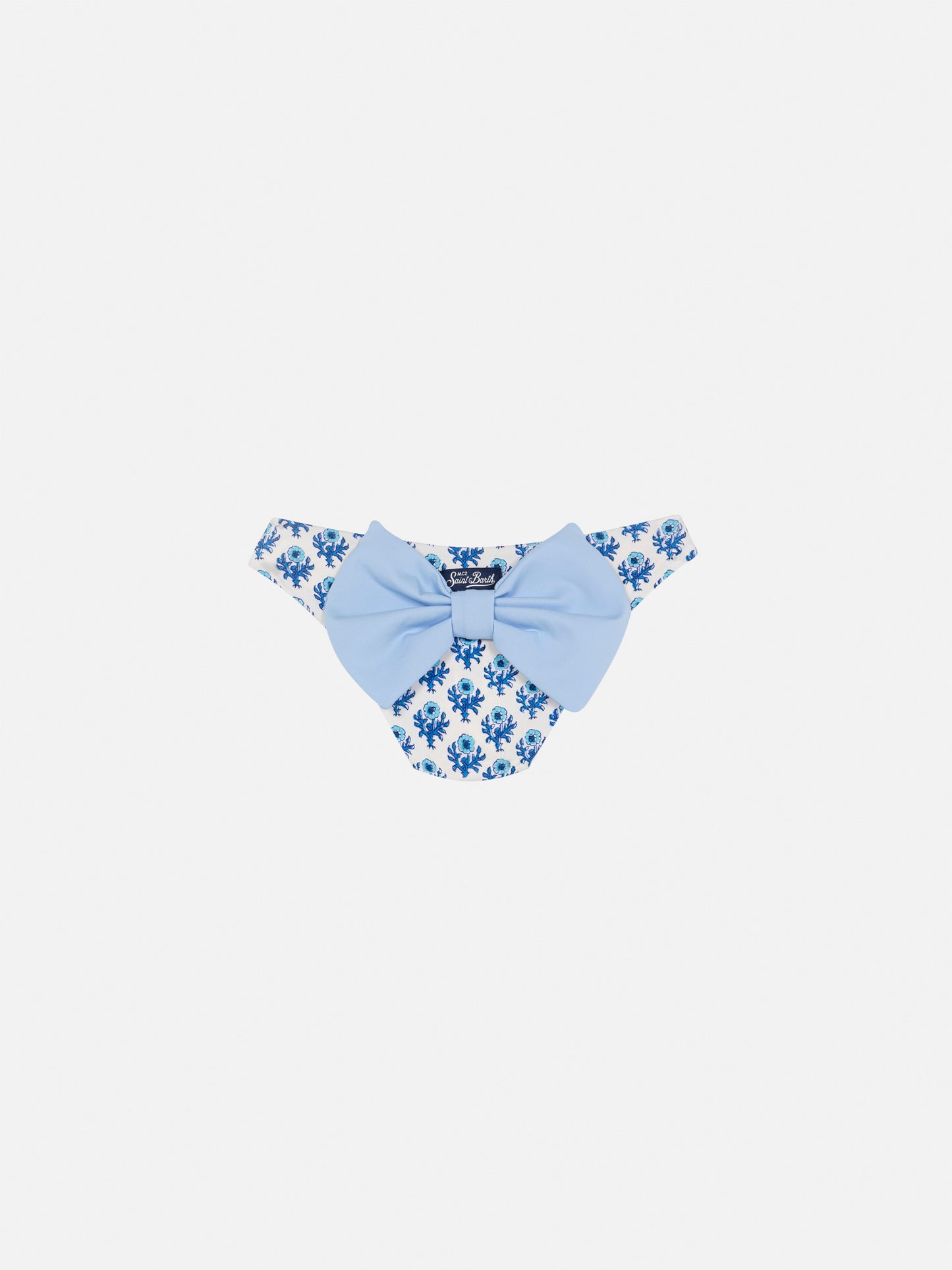 Badeslip „Madame“ mit Schleife und Blumenprint