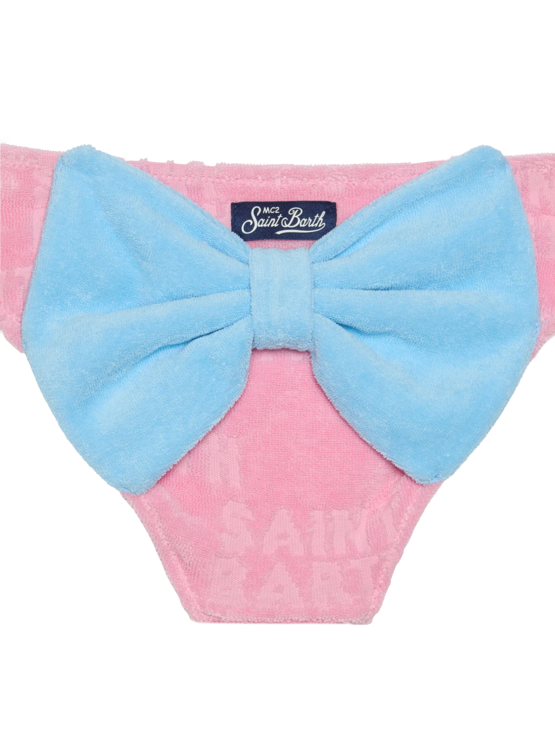 Girl pink terry swim briefs - MC2 Saint Barth