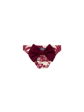 Madame swim briefs with bow and toile de jouy print | AI CO-CREATED DESIGN BY RICKDICK - POWERED BY RED-EYE - MC2 Saint Barth