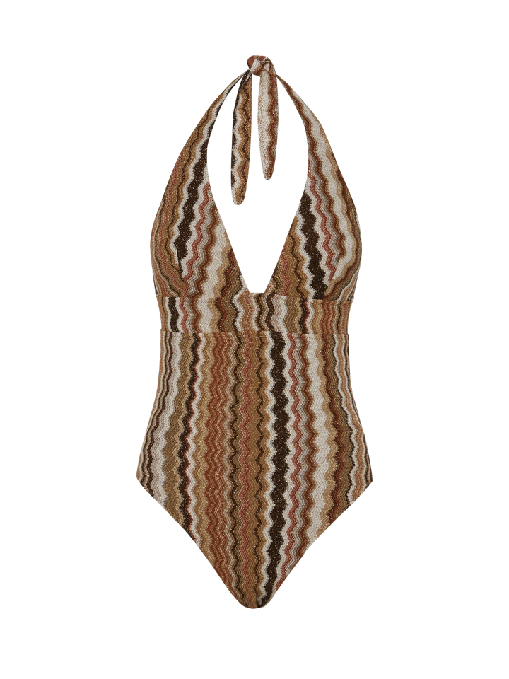 Costume intero Marylin in raschel chevron