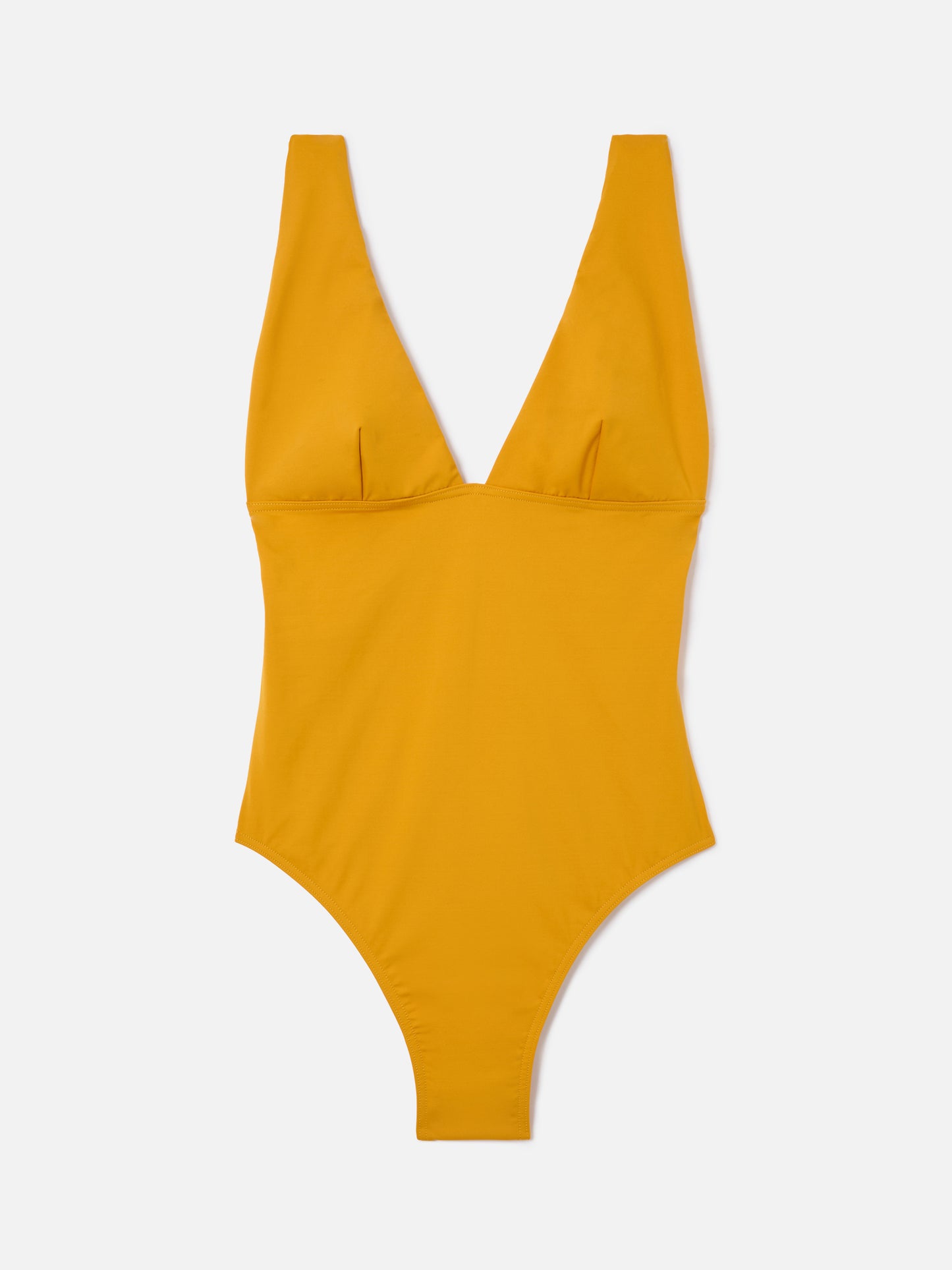 Maillot de bain une pièce Mavi avec décolleté en V profond en ocre uni