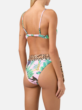 Bralette bikini May Sienna with tropical print