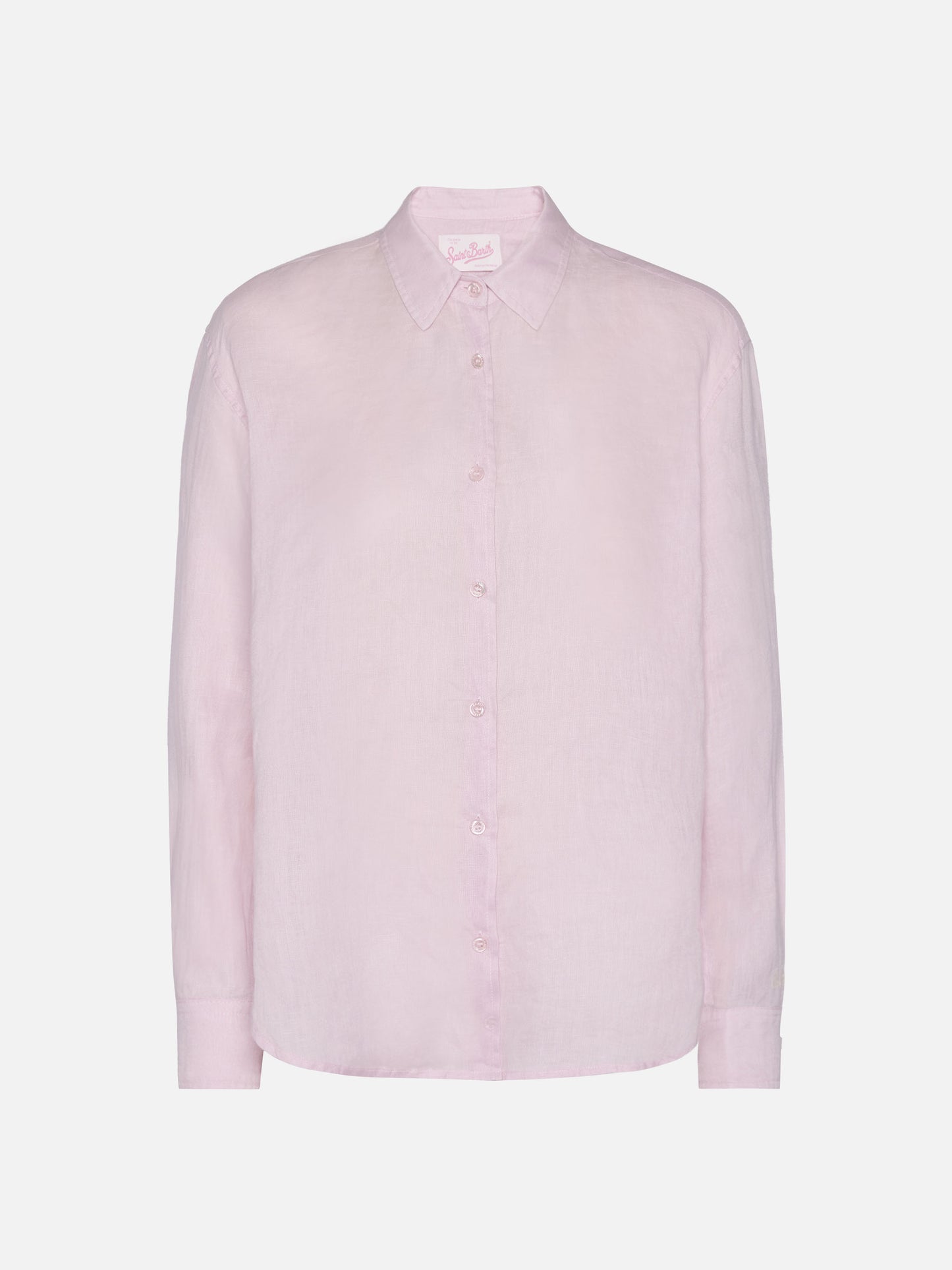 Meredith pink linen classic shirt