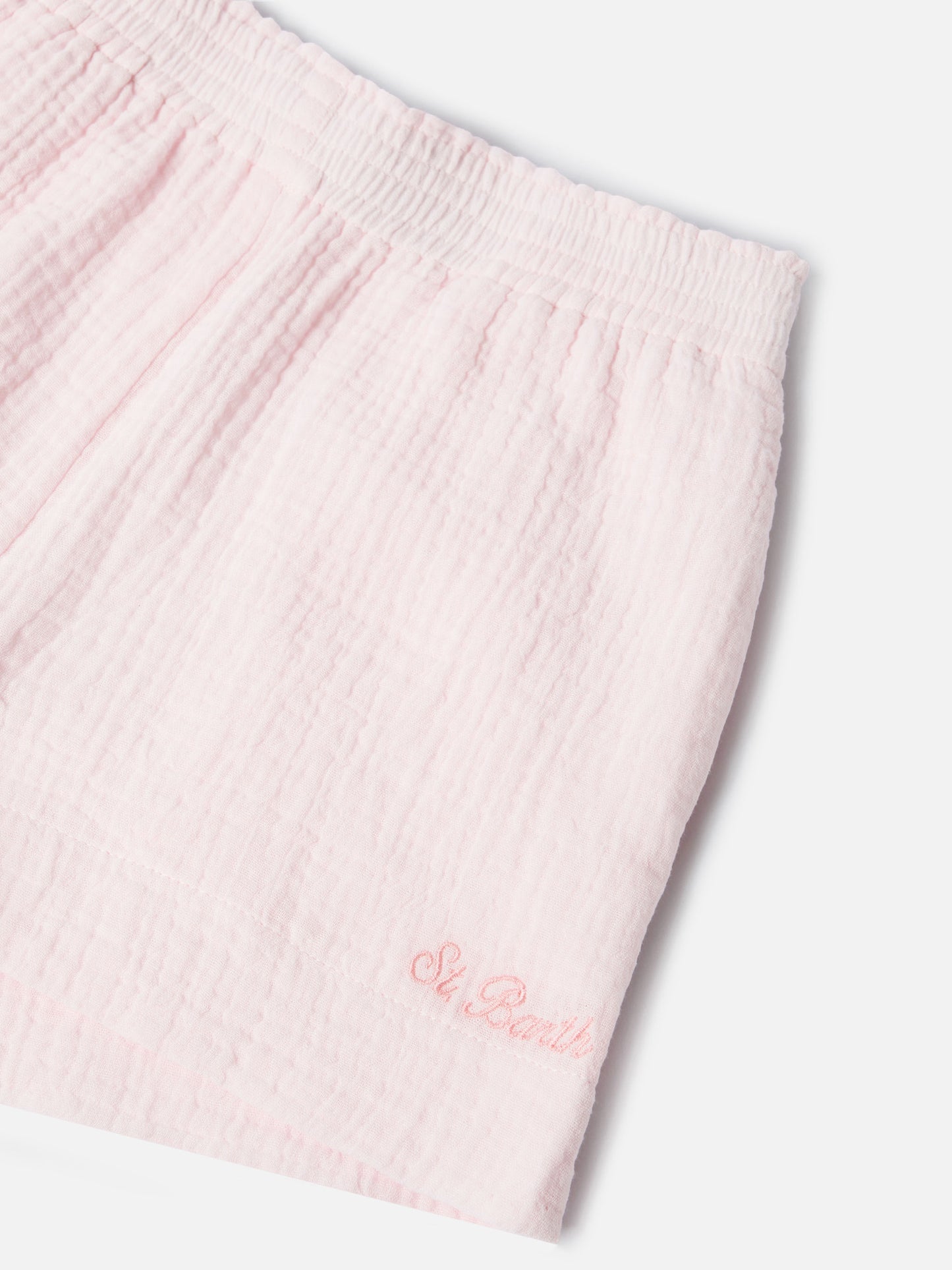Meave Jr cotton muslin shorts in pink
