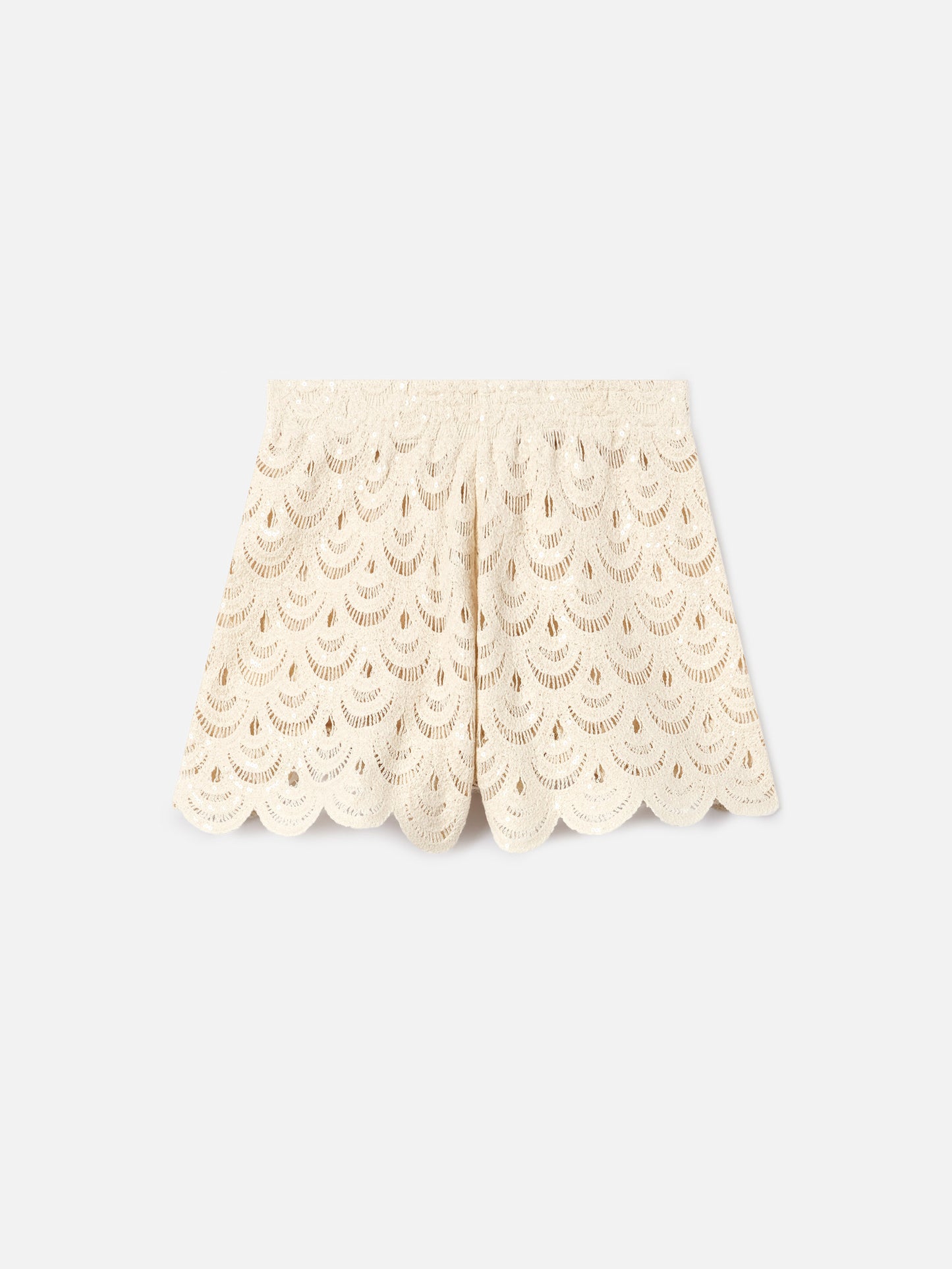 Shorts Meave in crochet con paillettes