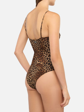 Medea underwired one-piece swimsuit with animalier print