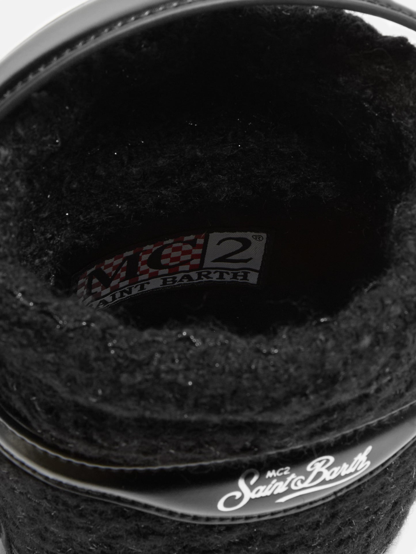 Mila Tweed Bucket Bag in black tweed wool blend