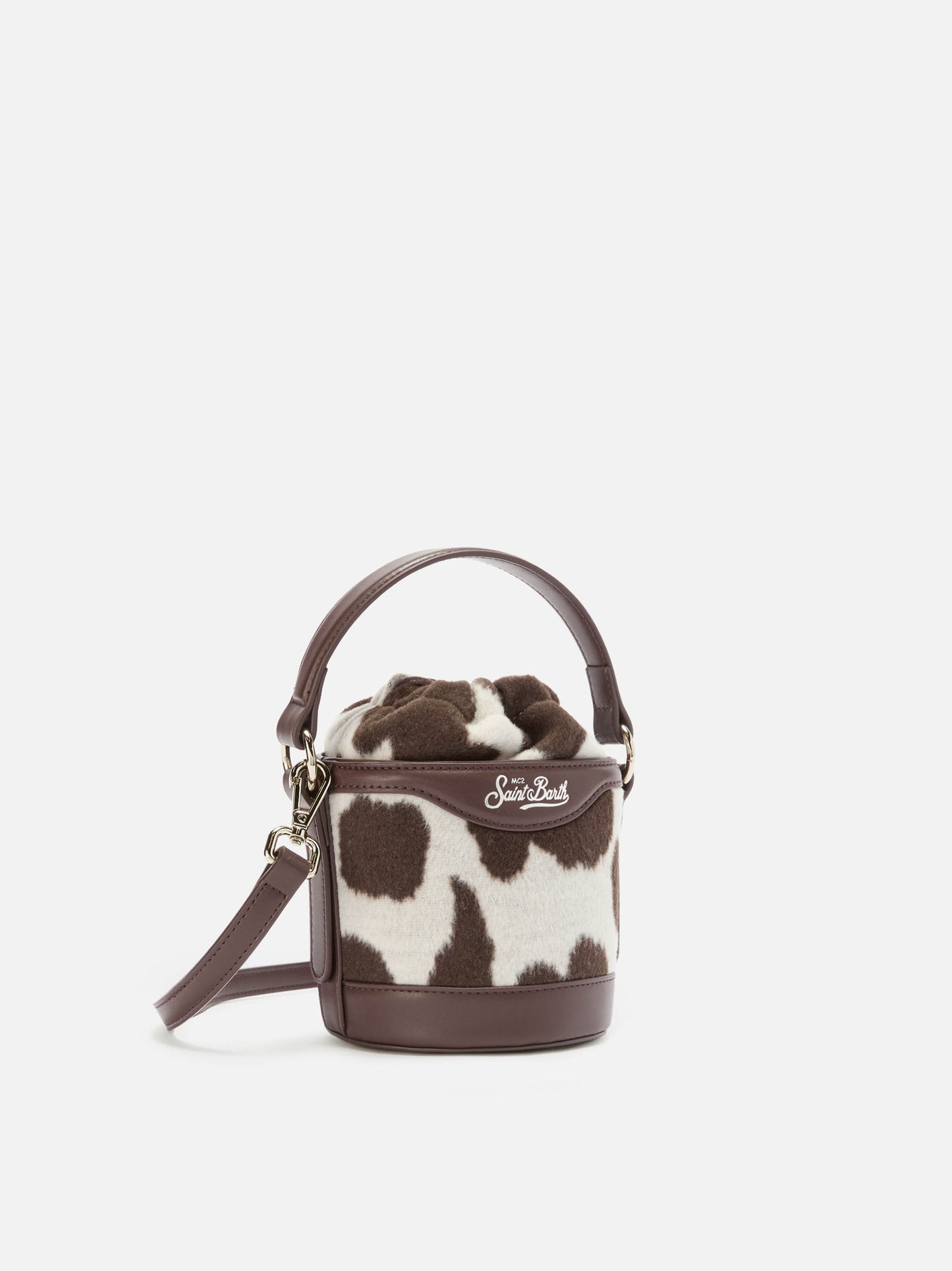 Borsa a secchiello Mila Tweed in misto lana tweed muccato