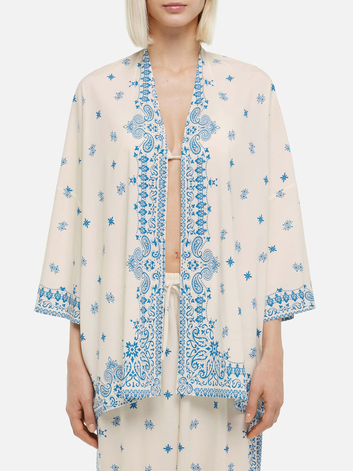 Milos Kimonojacke mit platziertem Bandana-Print