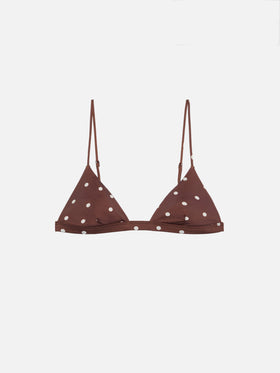 Rylie triangle top with polka dots print - MC2 Saint Barth