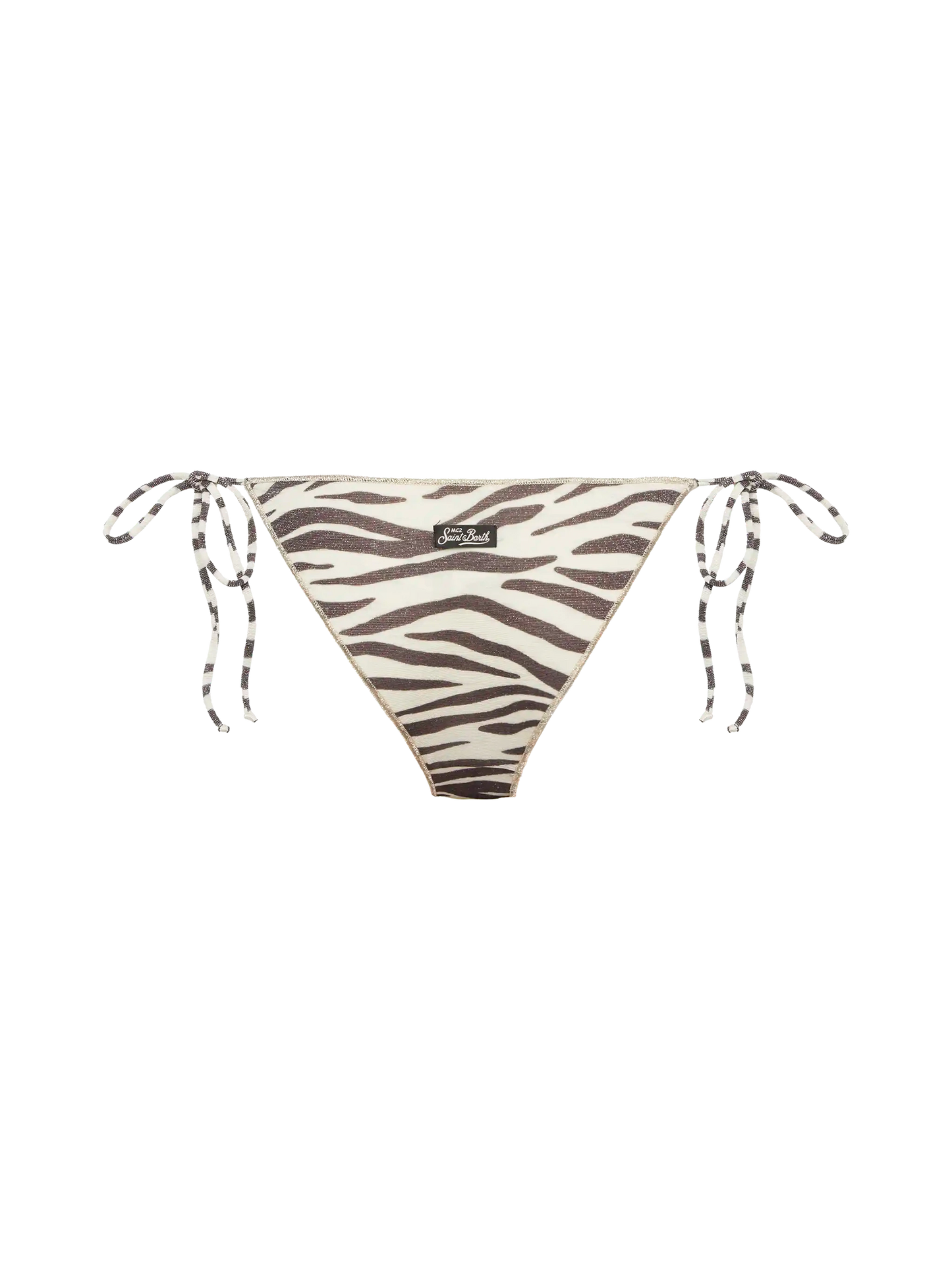 Marielle lurex classic swim briefs with zebra print - MC2 Saint Barth