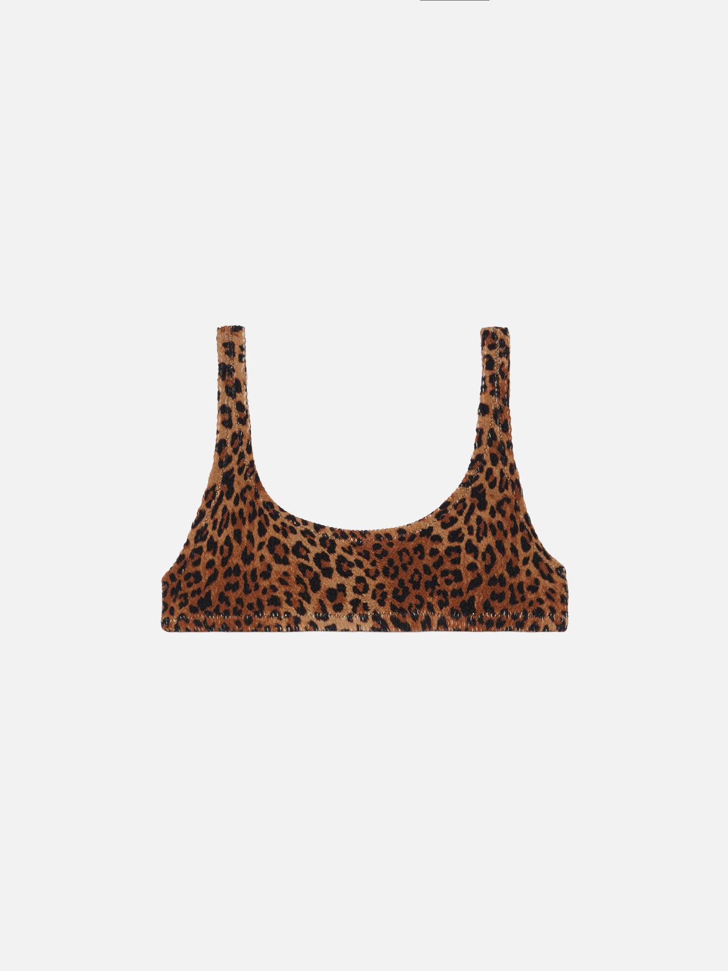 Naima crinkle classico top a bralette con stampa leopardata