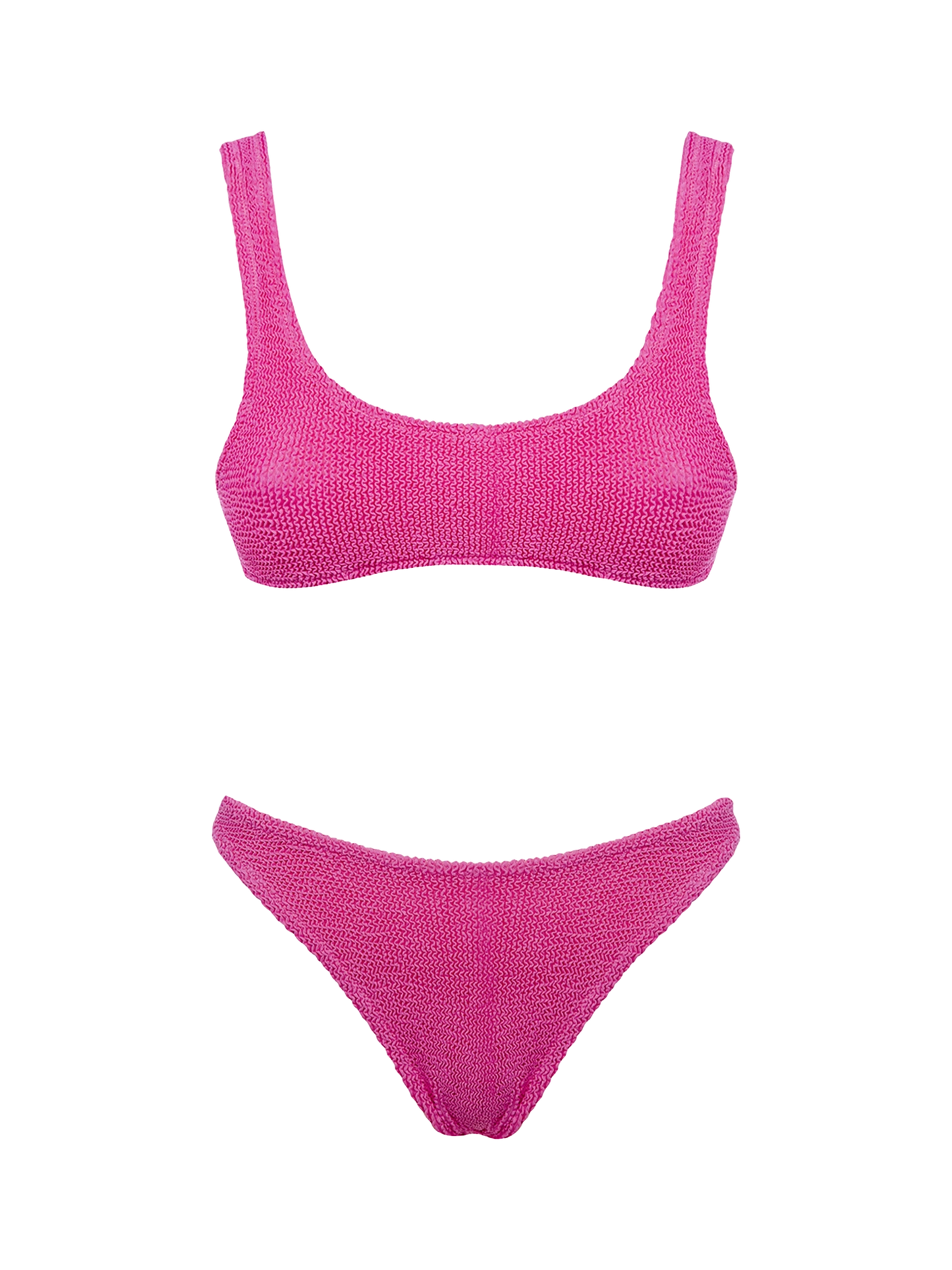 Woman pink classic crinkle bikini Naima Elise