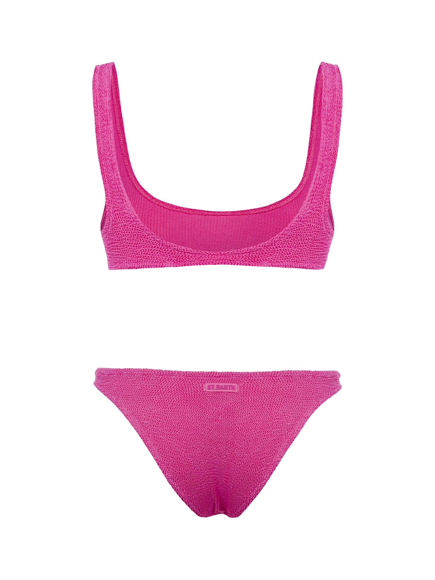 Woman pink classic crinkle bikini Naima Elise