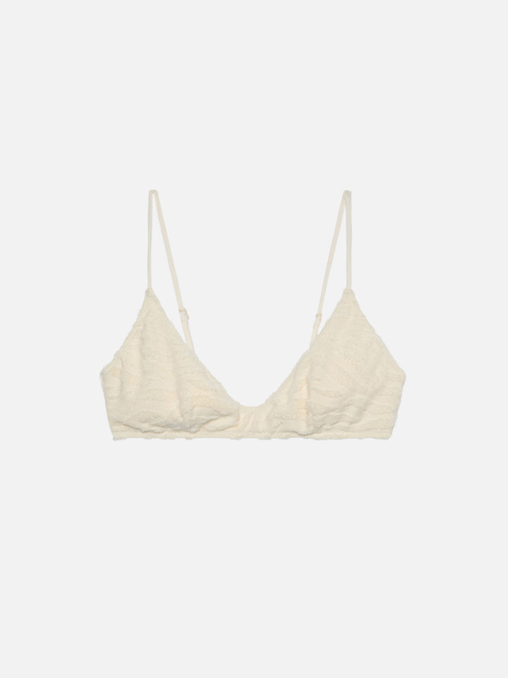 Bralette scollata in spugna zebrata in rilievo Paloma