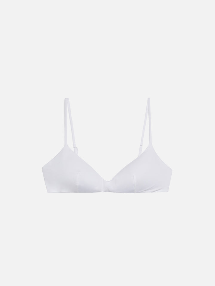 Weißes U-Ausschnitt-Bralette-Top „May“