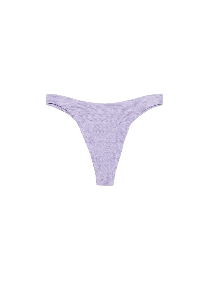 Naomi lilac crinkle cheeky swim briefs