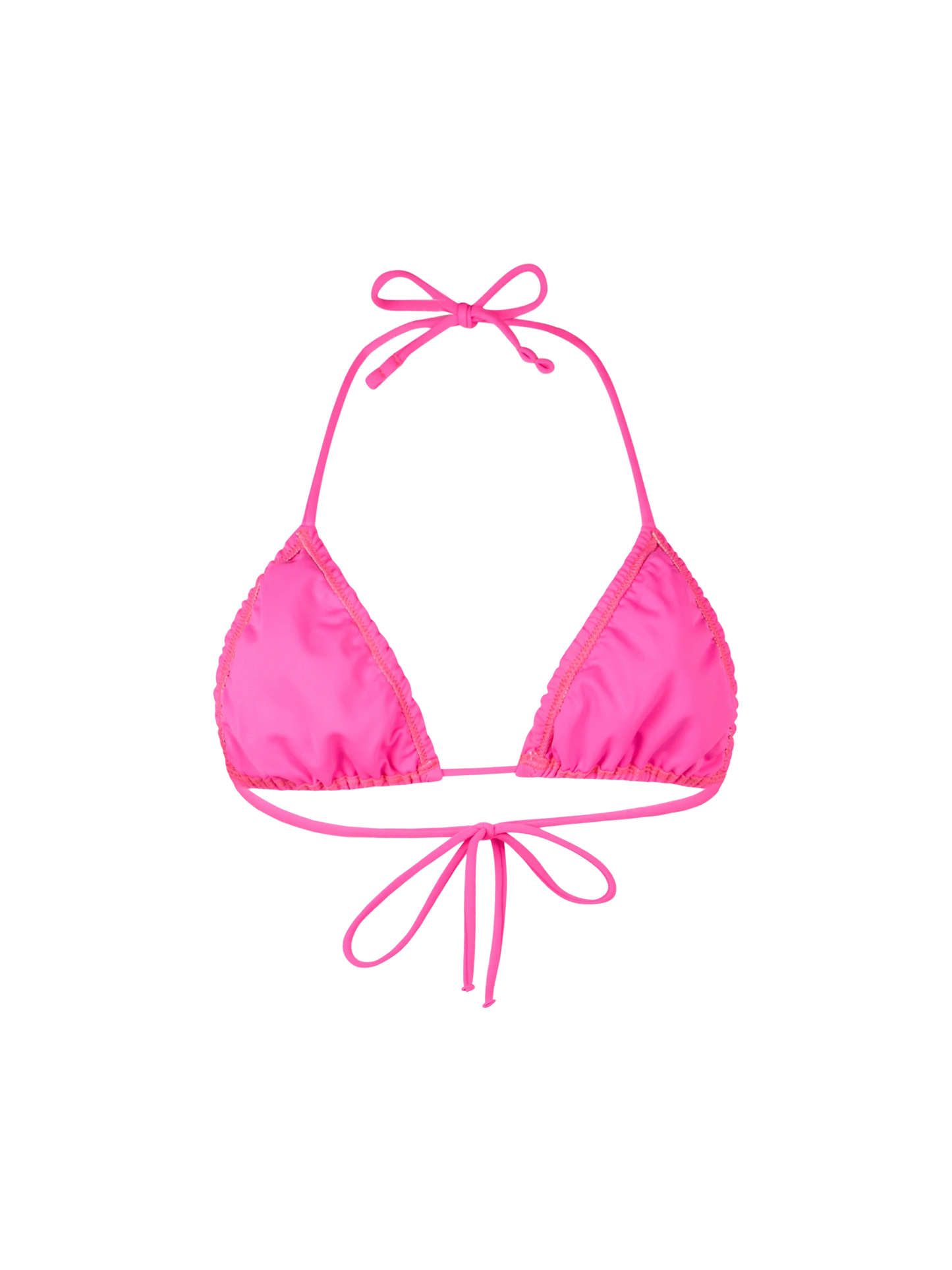 Costume da bagno da donna top a triangolo classico Nilly rosa fluo