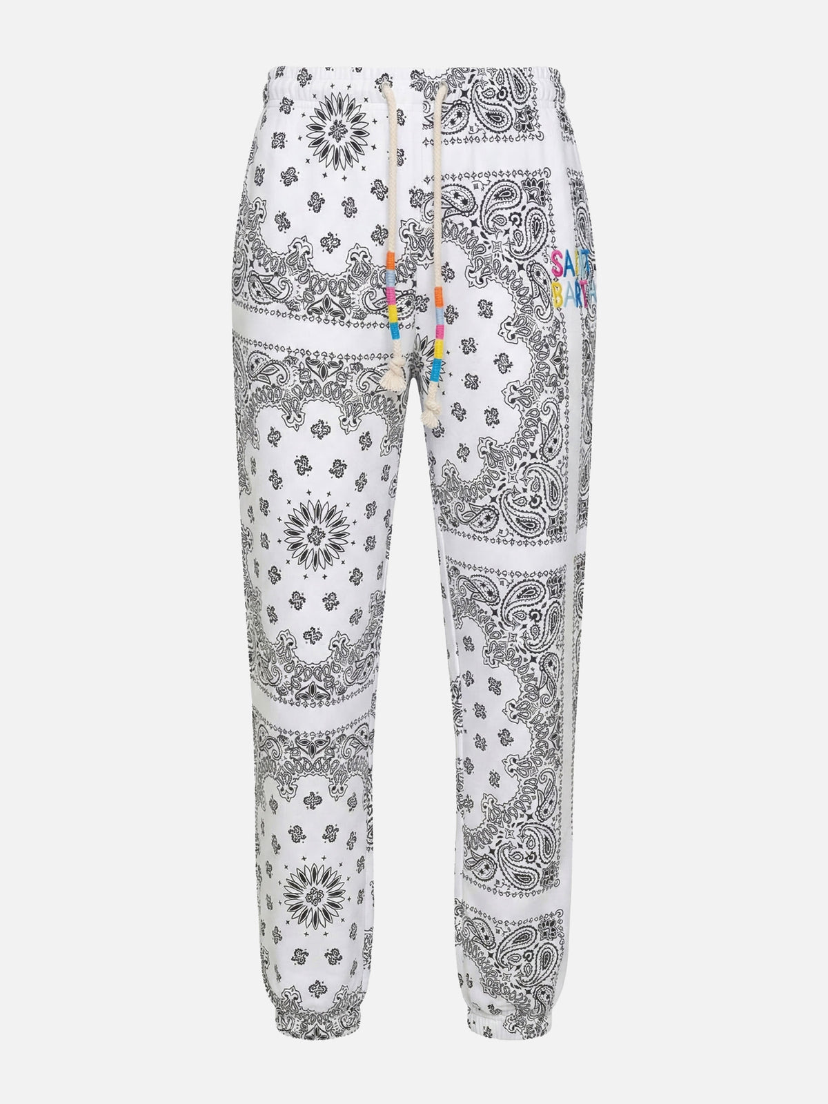Jogginghose aus Baumwolle mit Bandana-Print