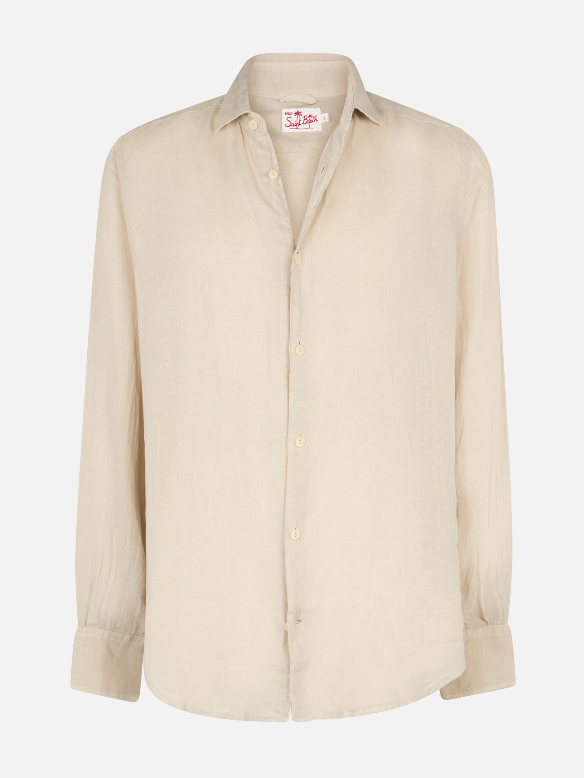 Man off-white linen shirt Pamplona - MC2 Saint Barth