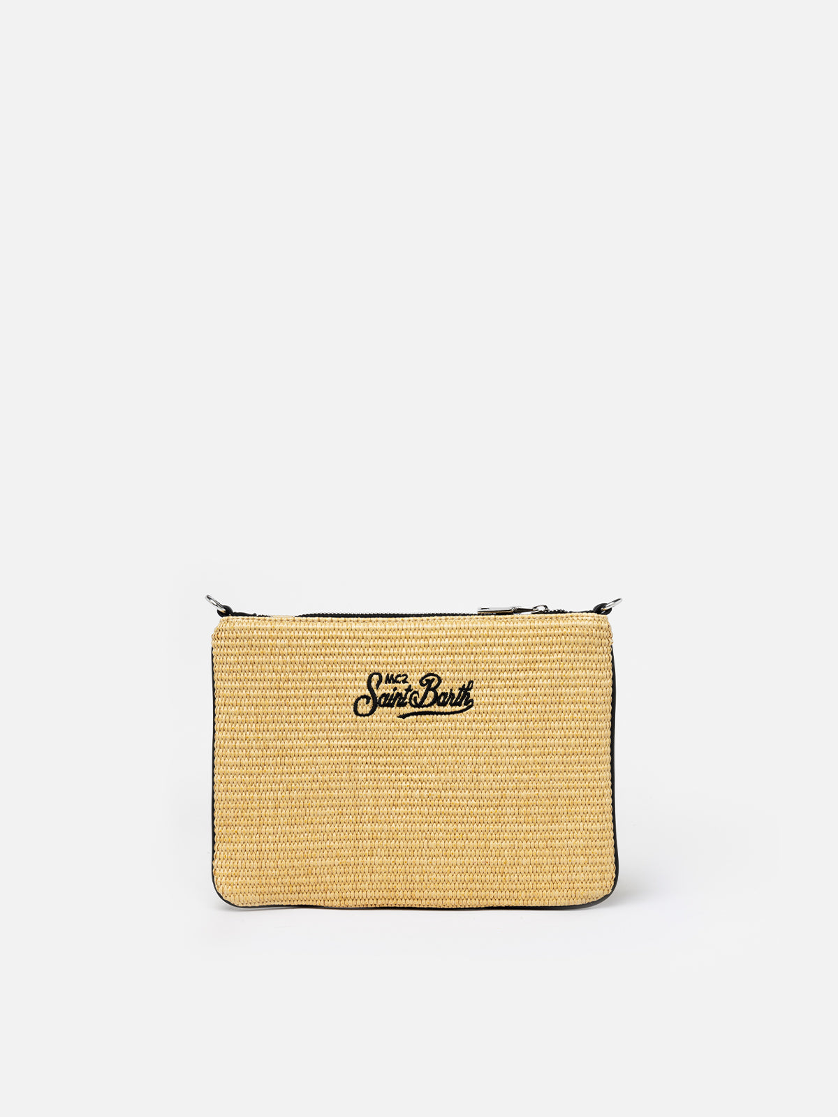 Pouch Parisienne in paglia con ricamo Formentera