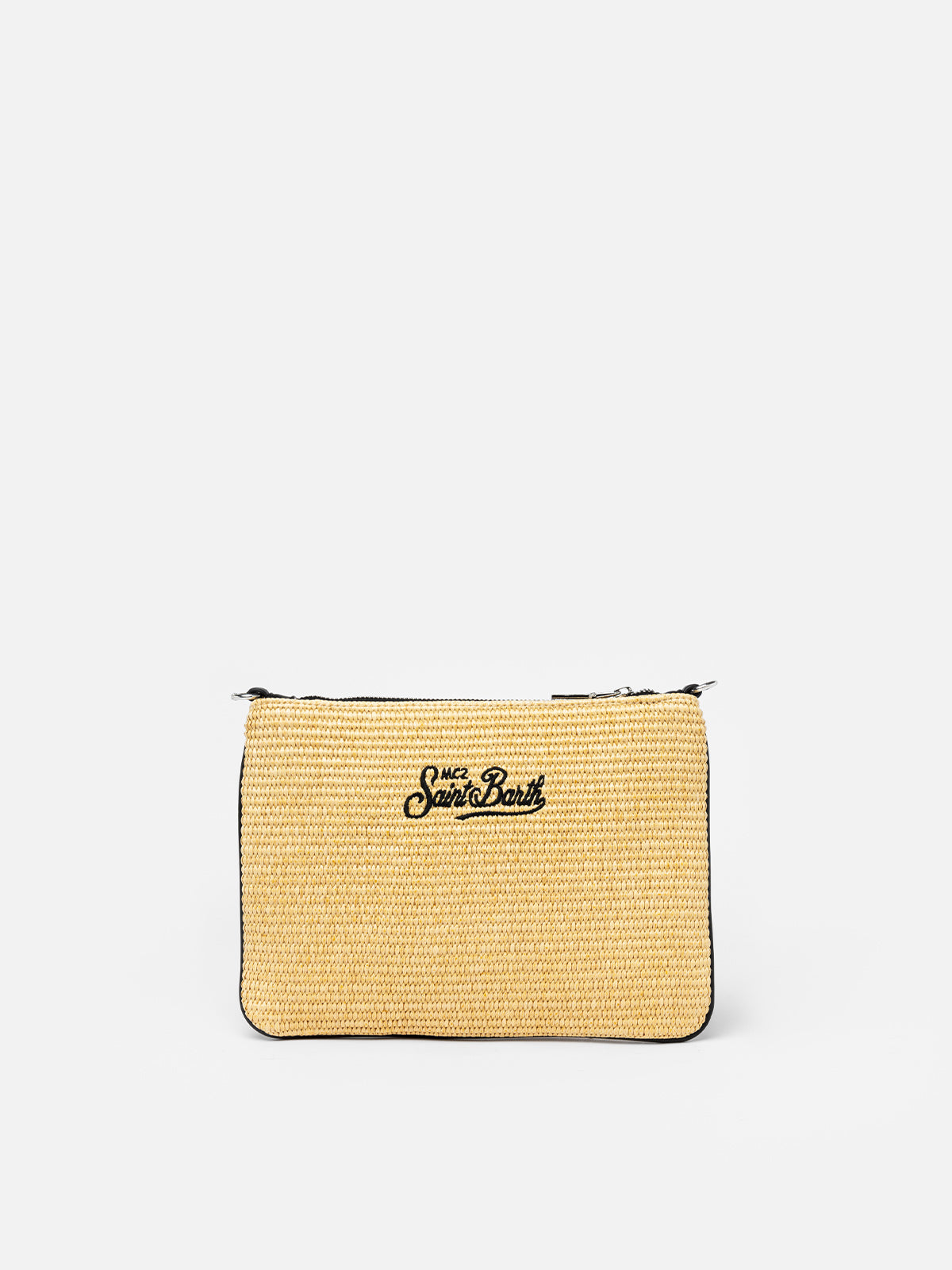 Pouch Parisienne in paglia con ricamo Ibiza