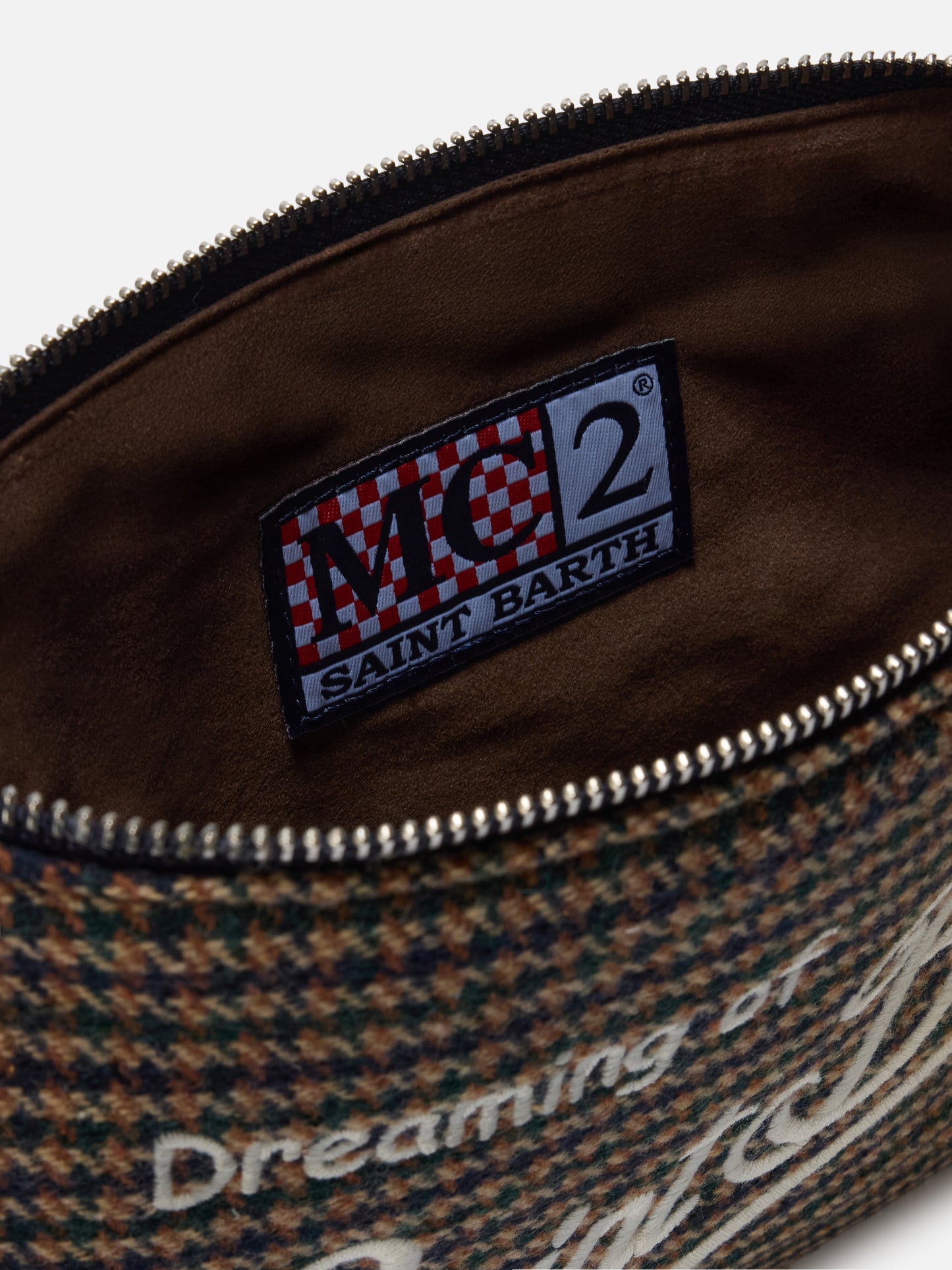 Borsa crossbody Parisienne Wool in misto lana pied de poule