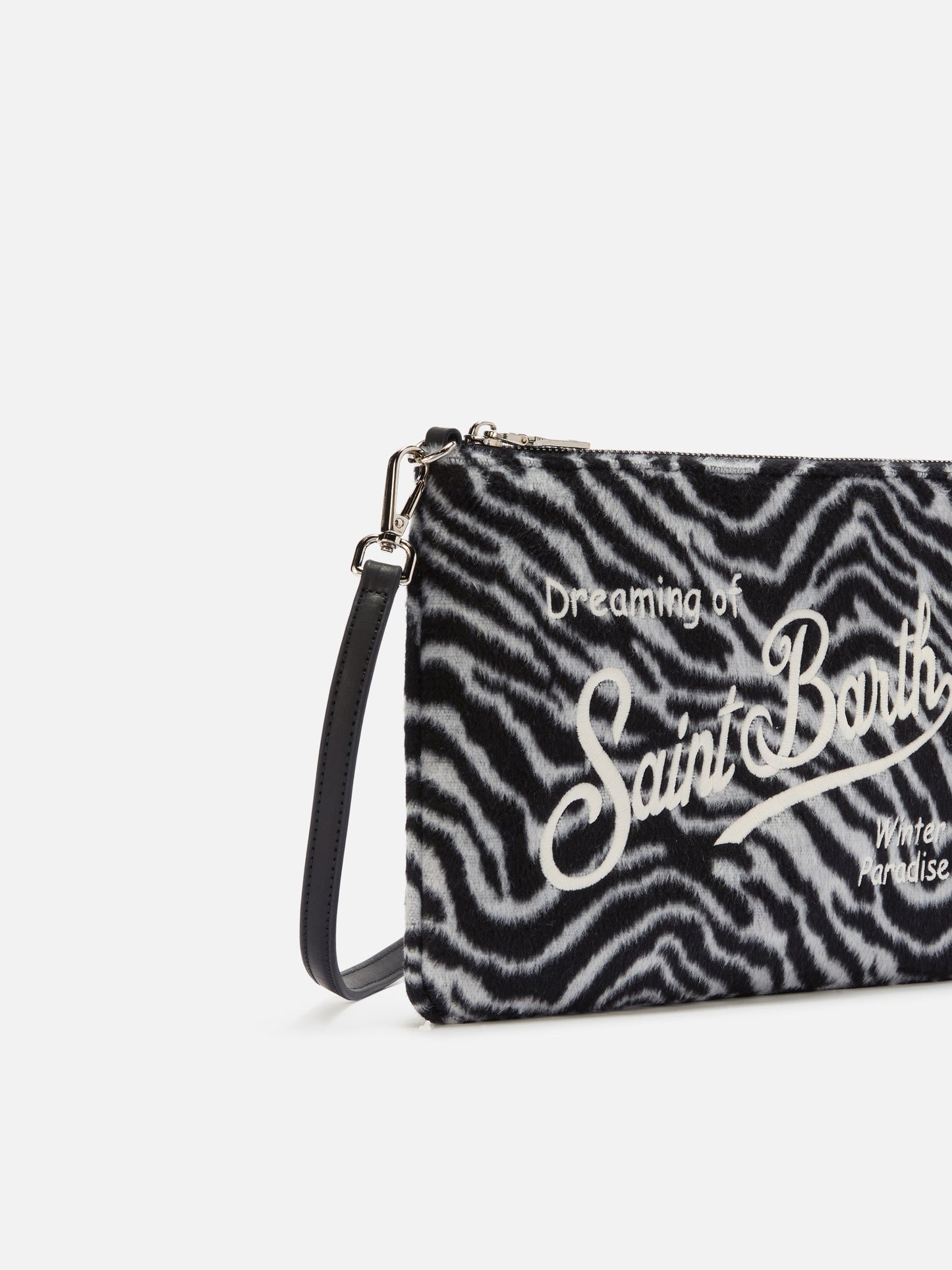 Parisienne Crossbody Bag in zebra wool blend