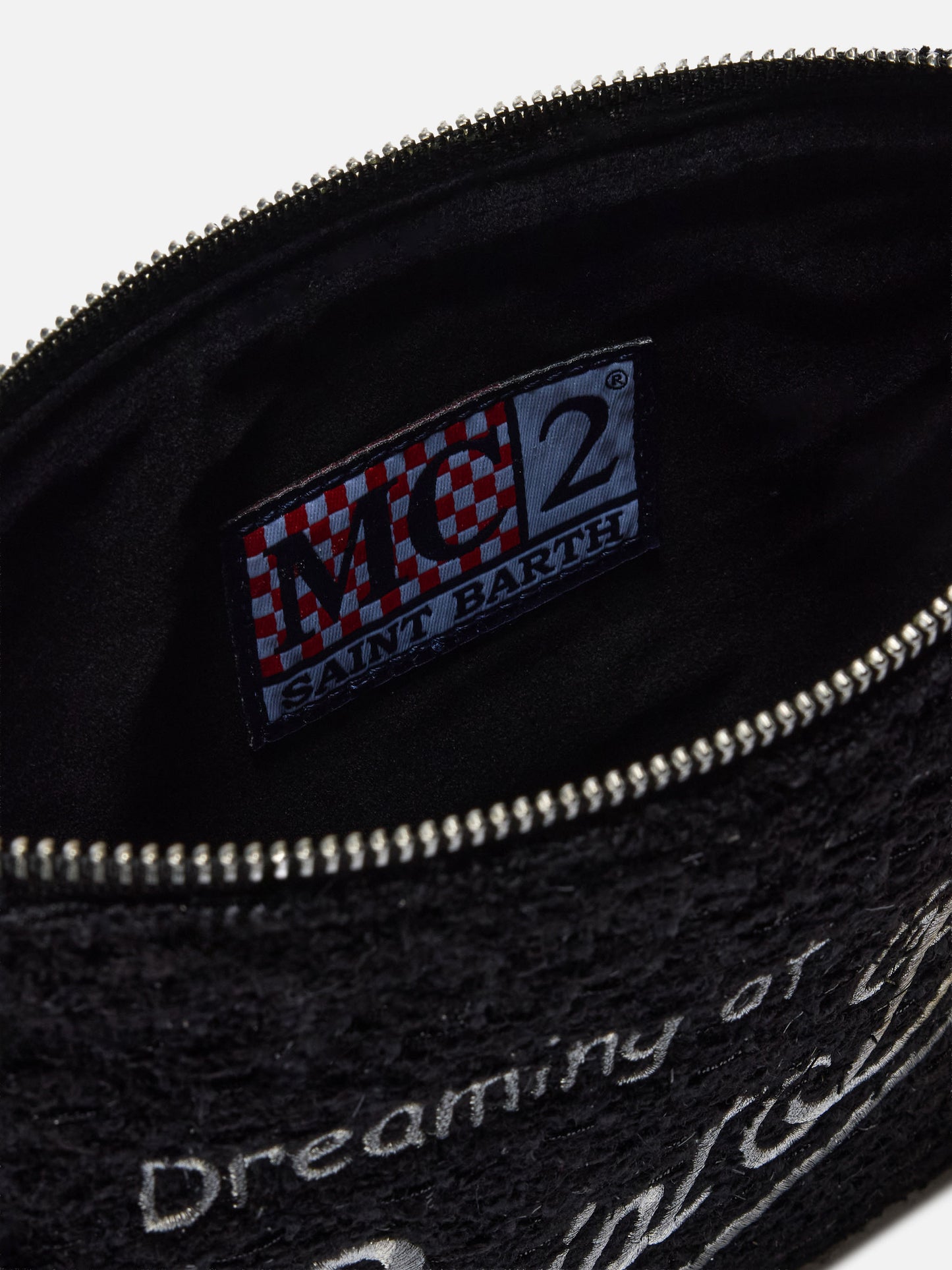 Parisienne Tweed Crossbody Bag in black tweed