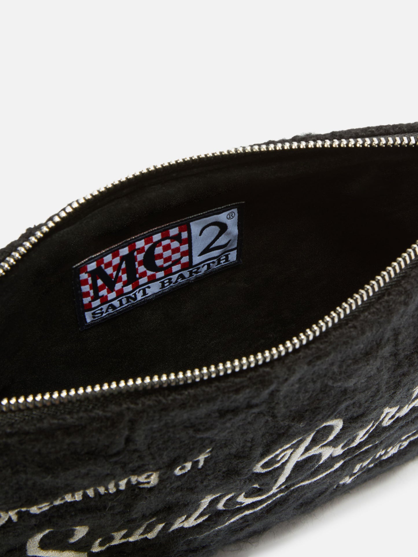 Borsa crossbody Parisienne Wool Braid in misto lana a trecce nera