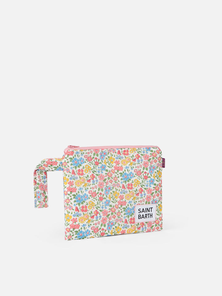 Pareasy pochette with Annabelle print | MADE WITH LIBERY FABRIC - MC2 Saint Barth