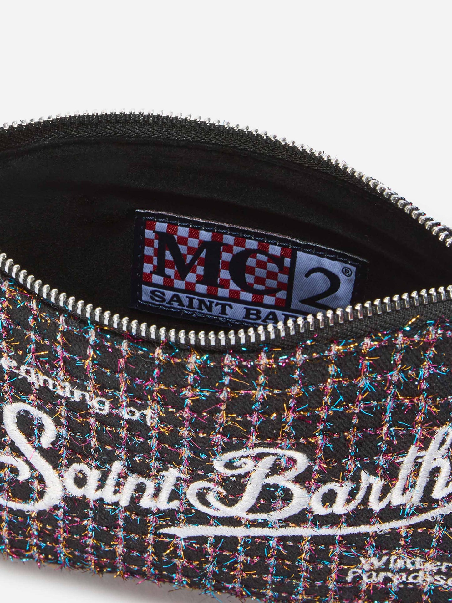 Parisienne Mini Shoulder Bag in shiny black tweed