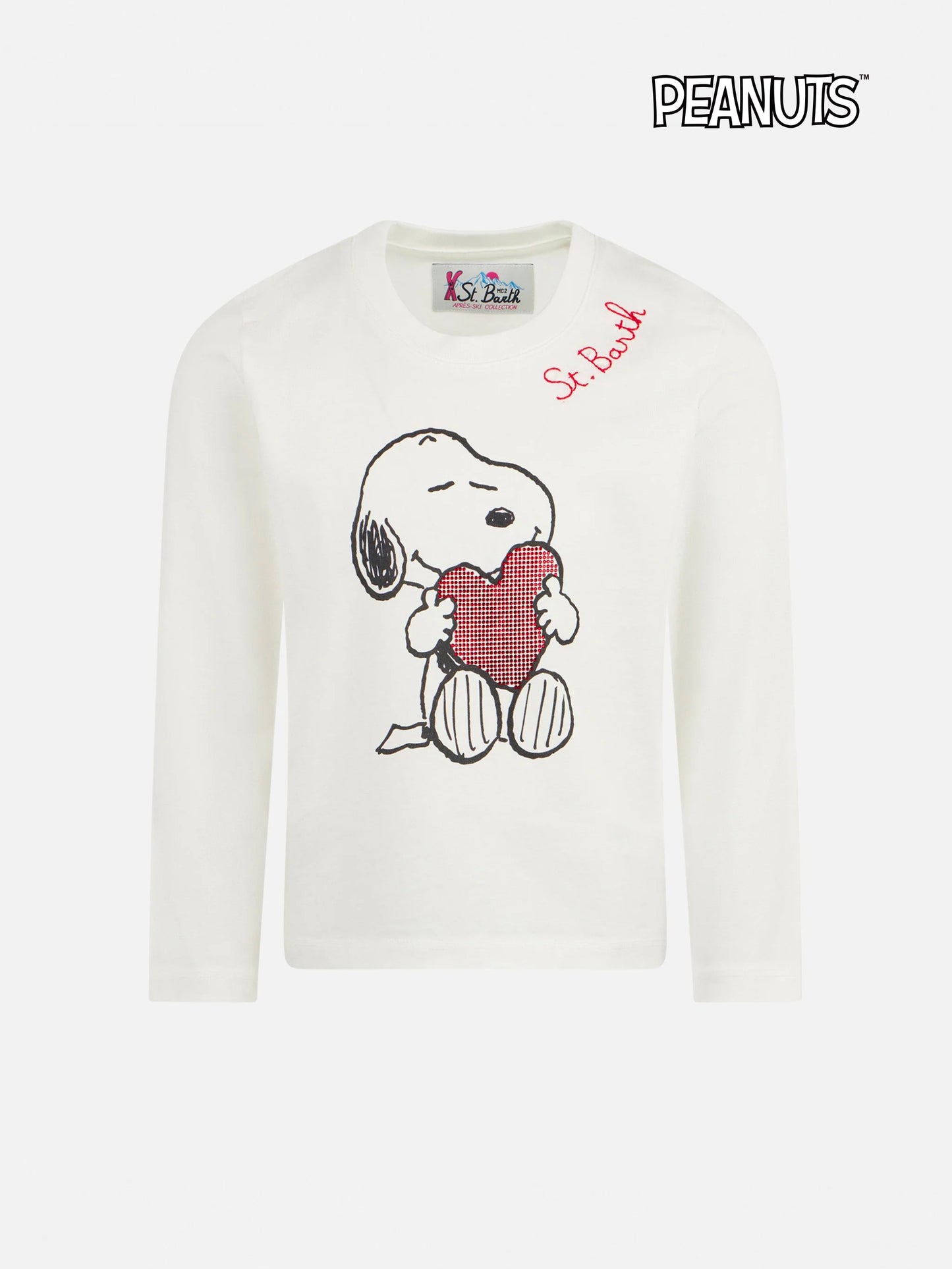 Mädchen-T-Shirt aus schwerer Baumwolle mit Snoopy-Strassstein-Aufdruck | SNOOPY PEANUTS™ SONDEREDITION