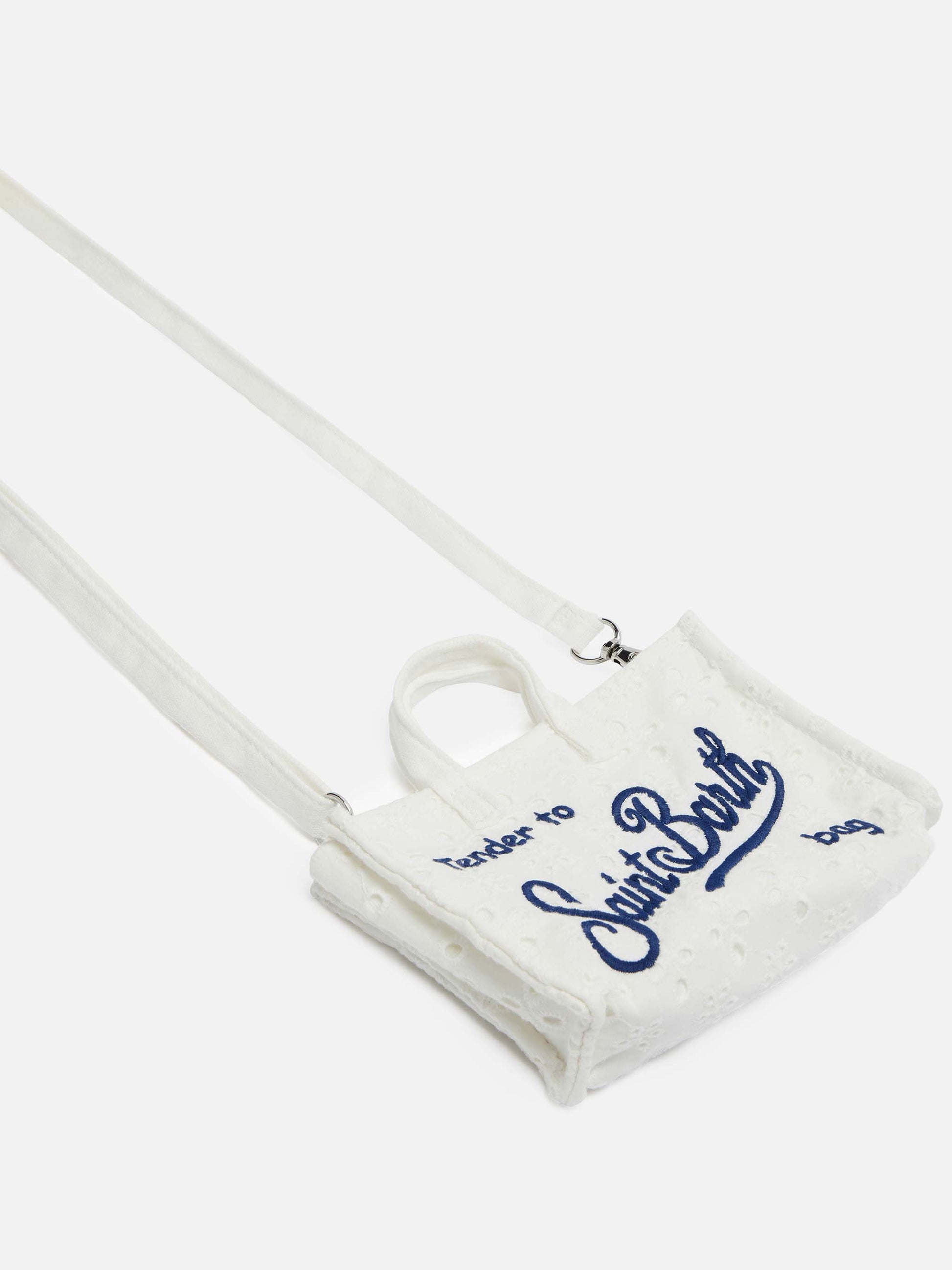 White Sangallo lace Phone Bag - MC2 Saint Barth