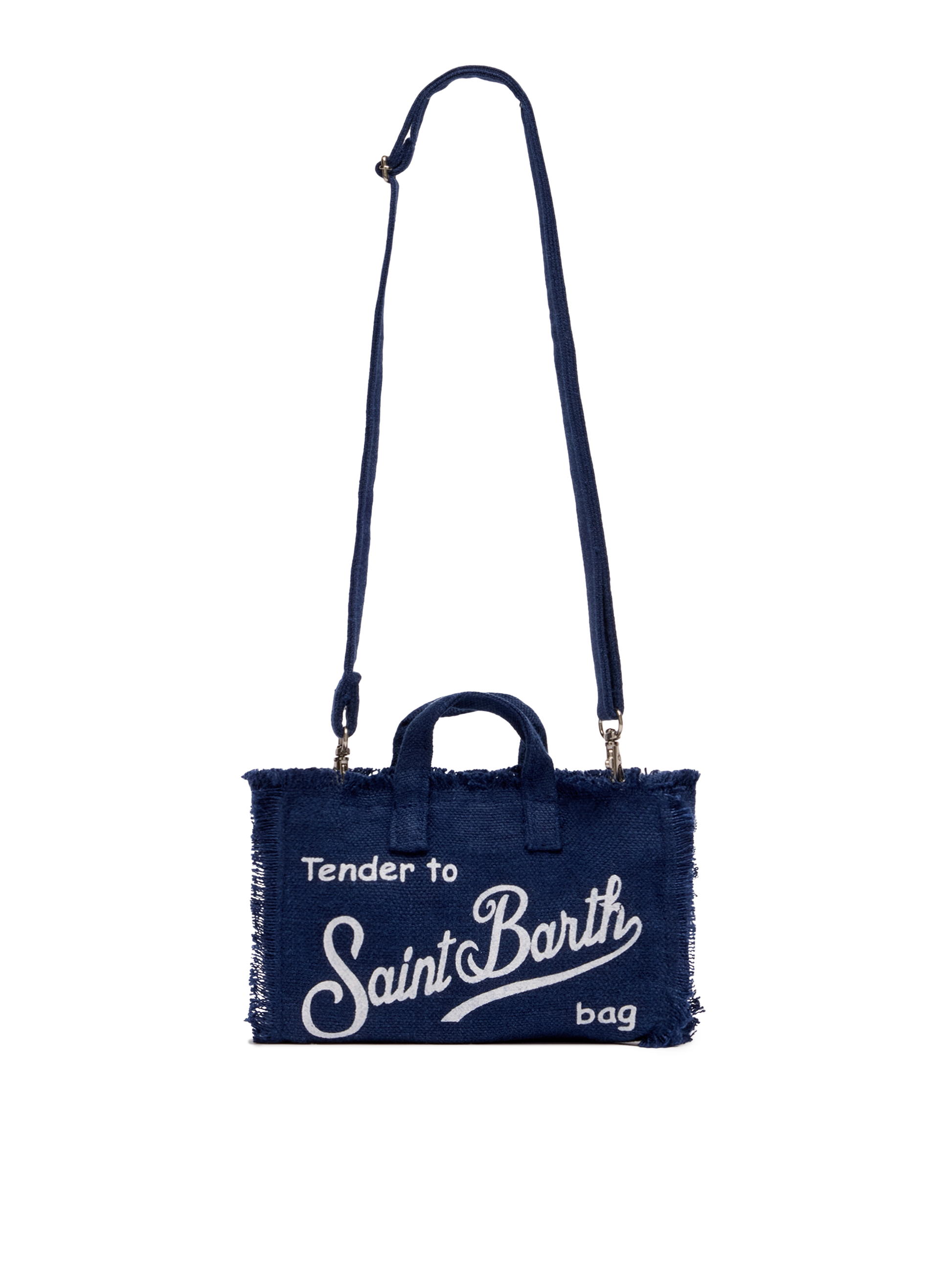 Navy blue linen Phone Bag - MC2 Saint Barth
