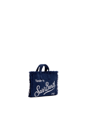 Navy blue linen Phone Bag - MC2 Saint Barth