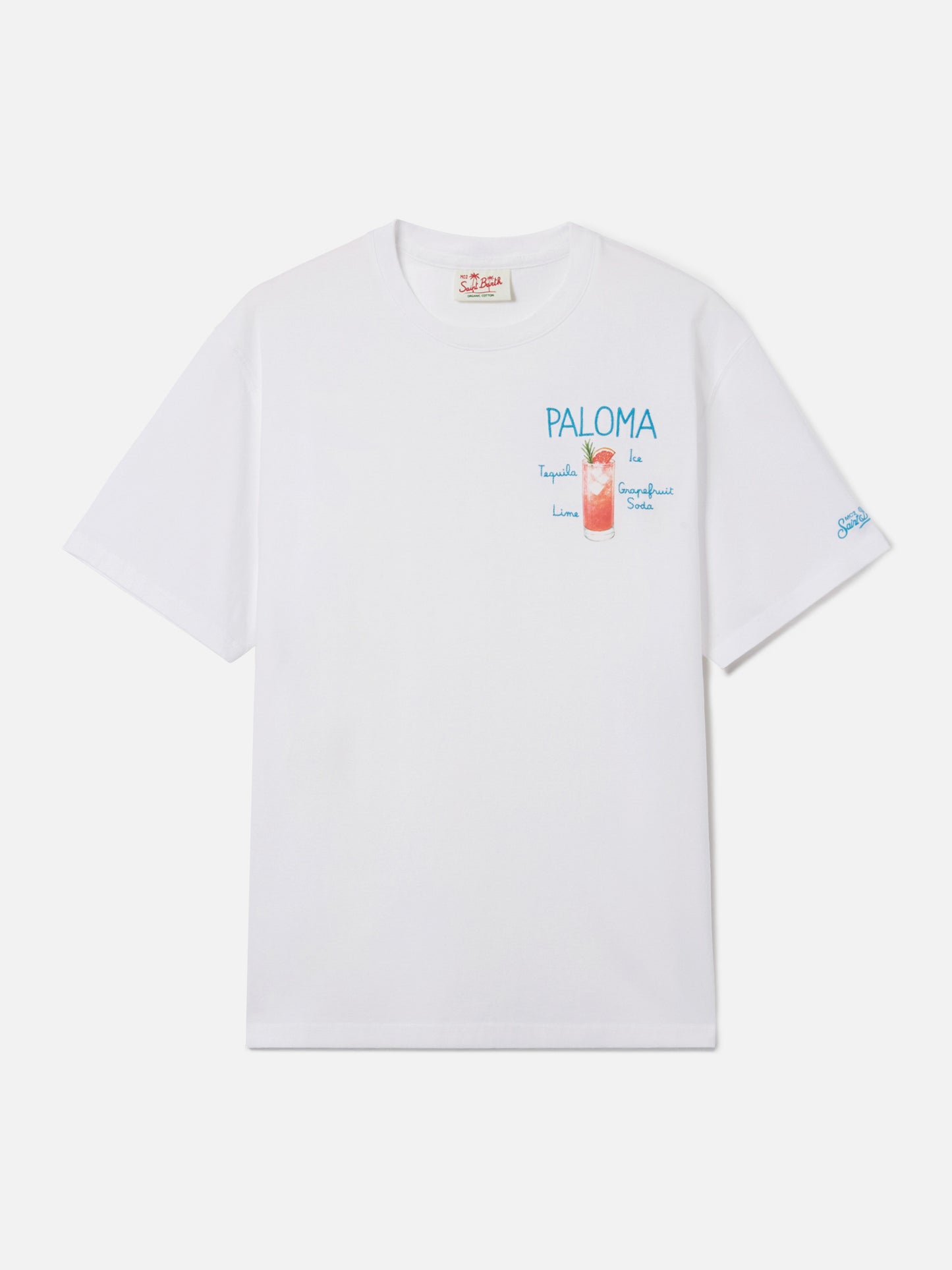 T-shirt Portofino bianca con ricamo Paloma
