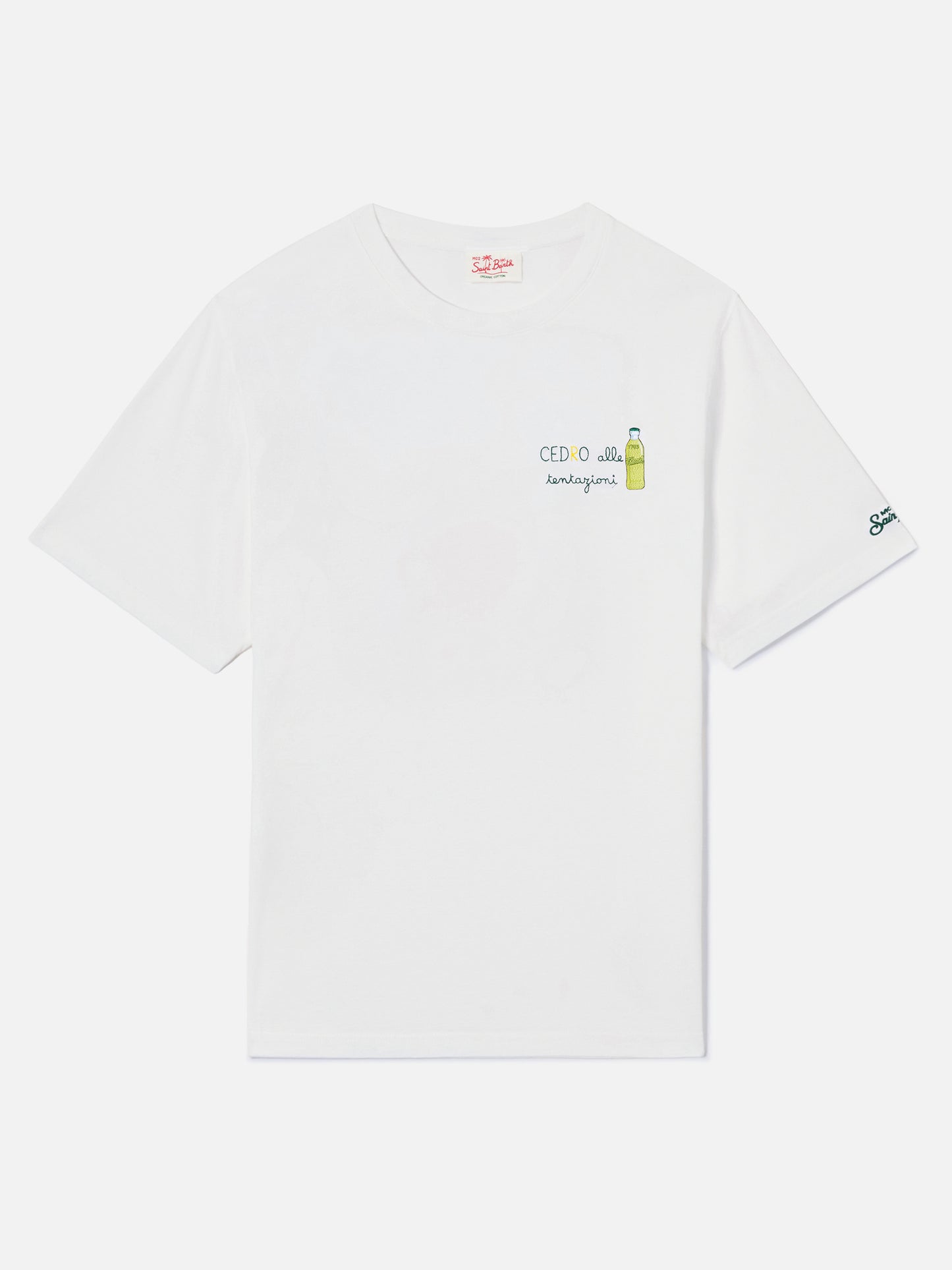 T-shirt Portofino bianca con ricamo Cedro Alle Tentazioni | Special Edition