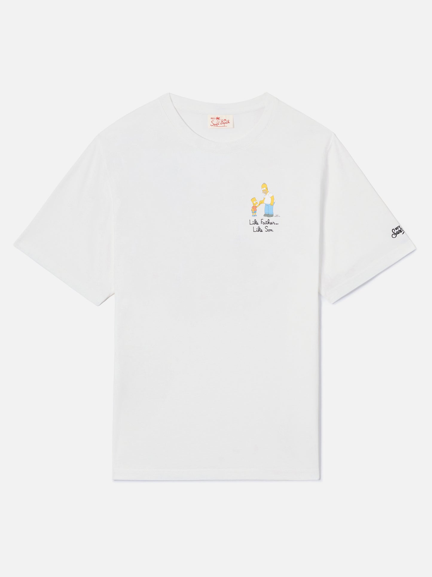 White Portofino T-shirt with Like Father Like Son embroidery | Special Edition
