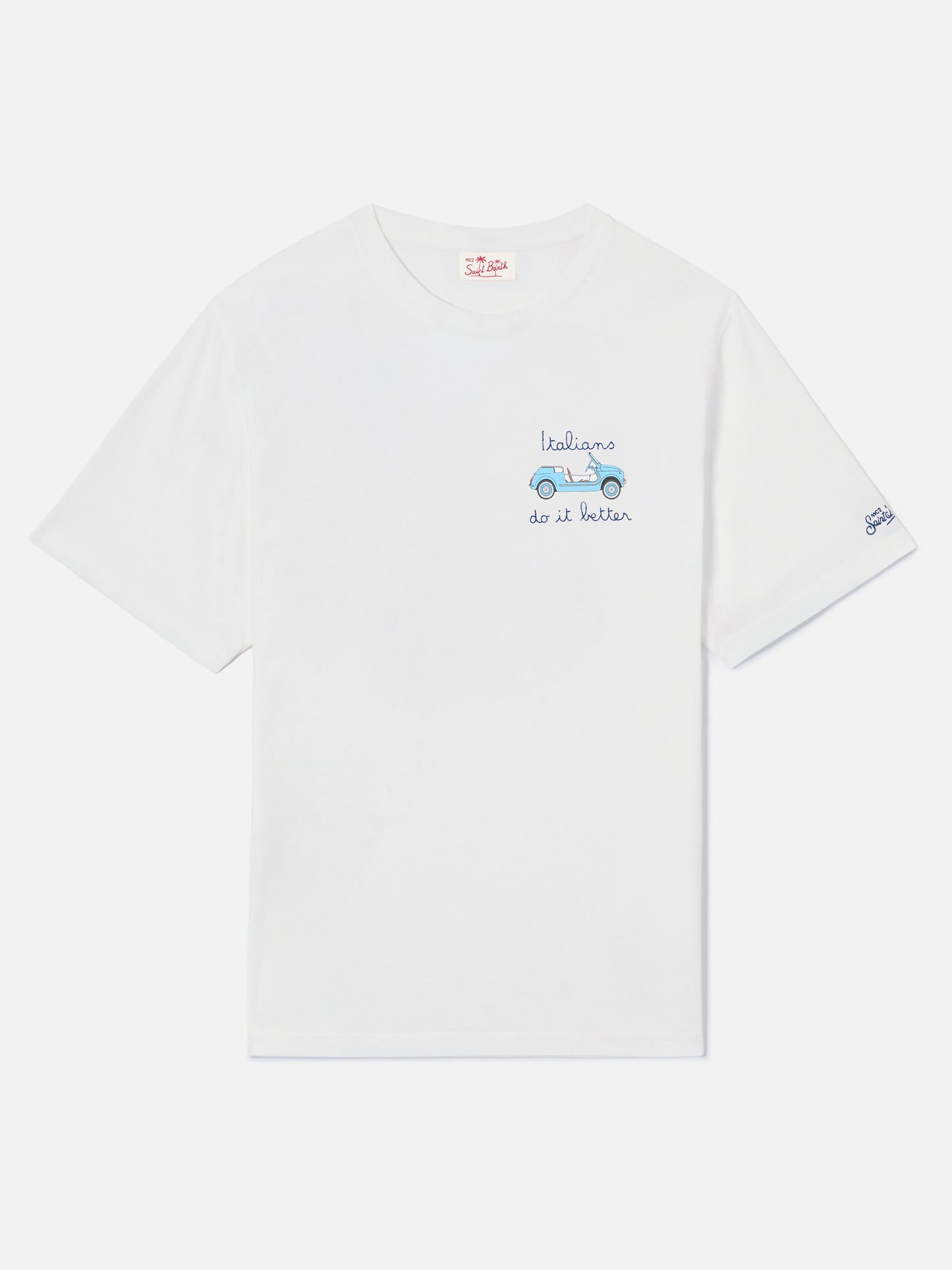 T-shirt Portofino bianca con ricamo Italians Do It Better